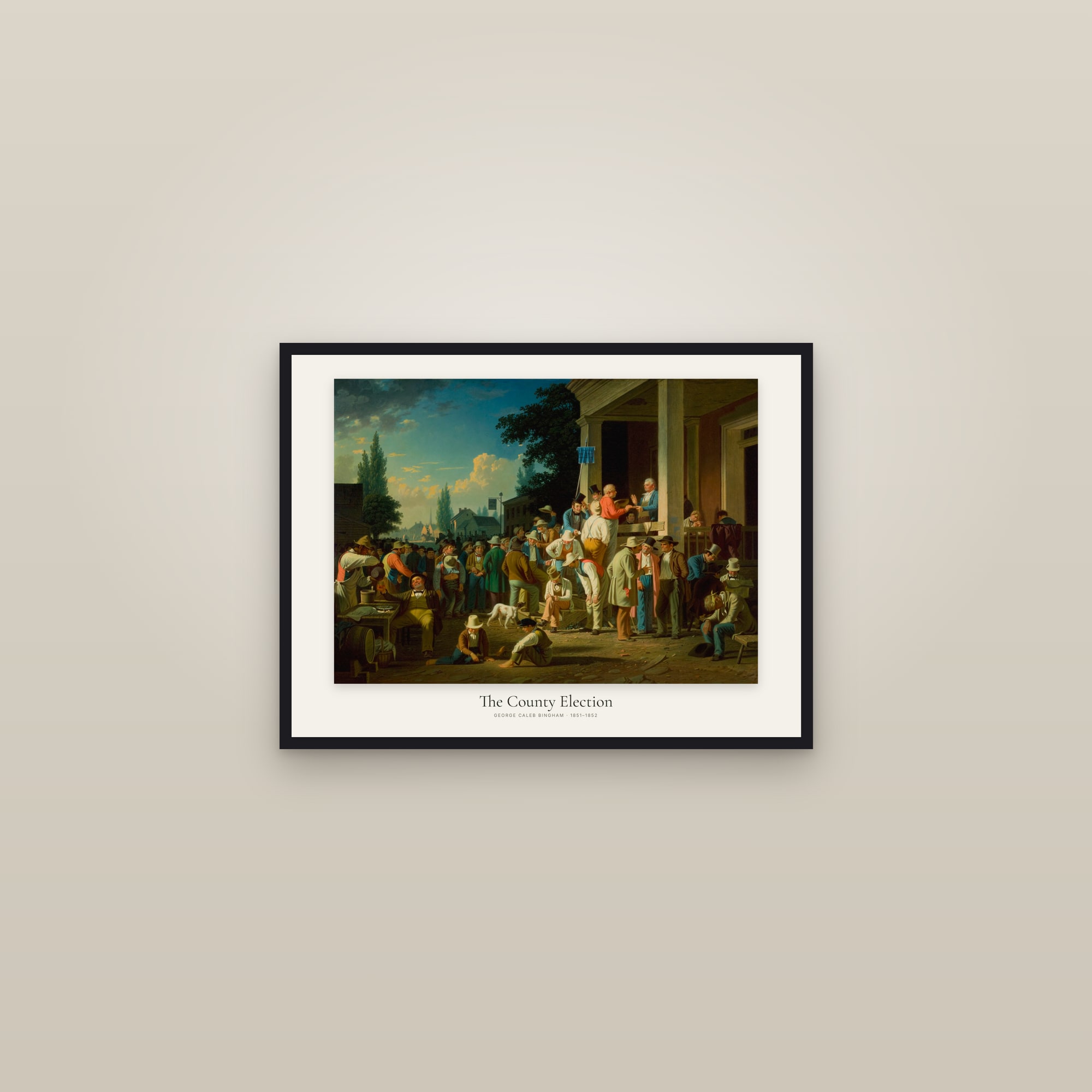 The County Election — framed in a gallery setting