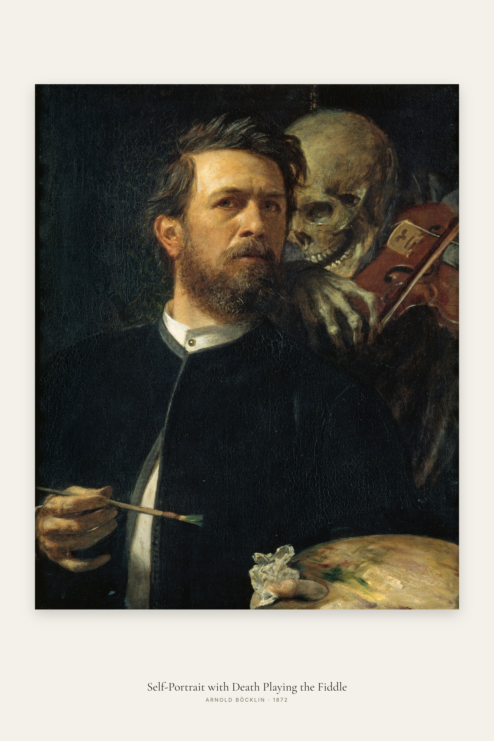 Self-Portrait with Death Playing the Fiddle