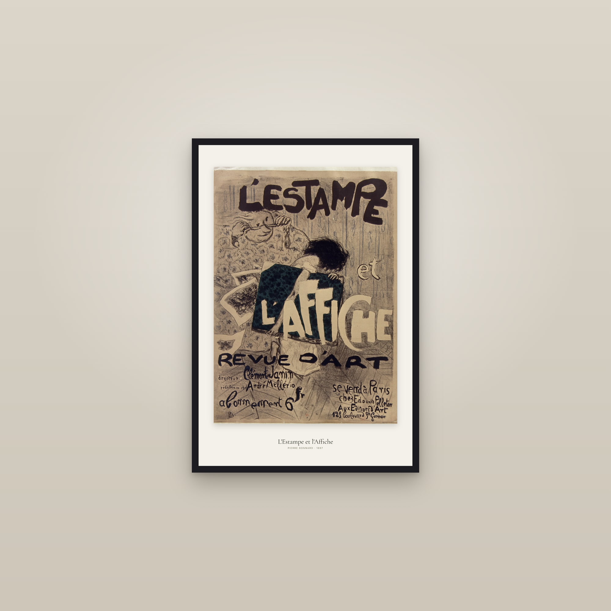 L'Estampe et l'Affiche — framed in a gallery setting