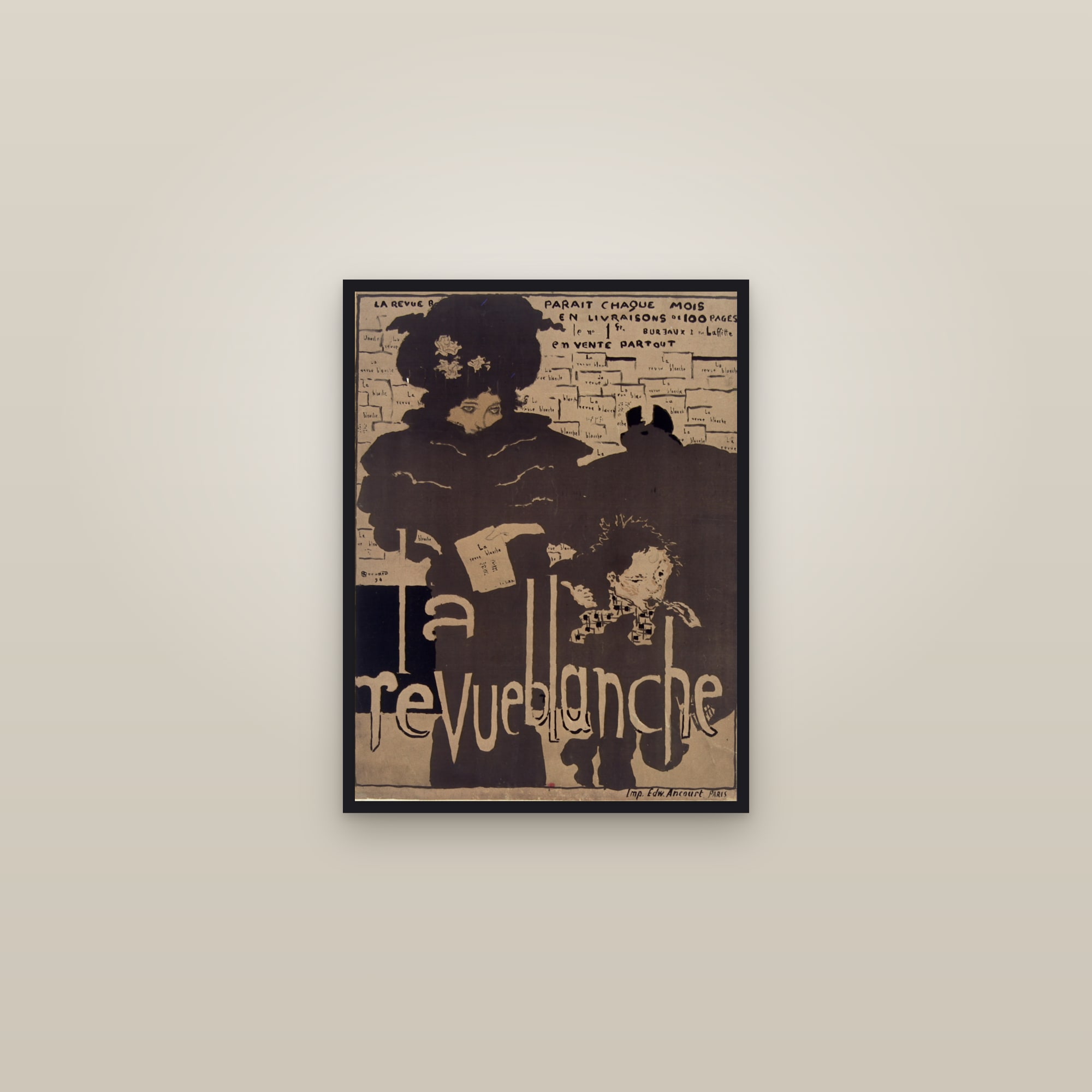 La Revue Blanche (Bonnard) (Full) — Full-Bleed Edition — framed in a gallery setting