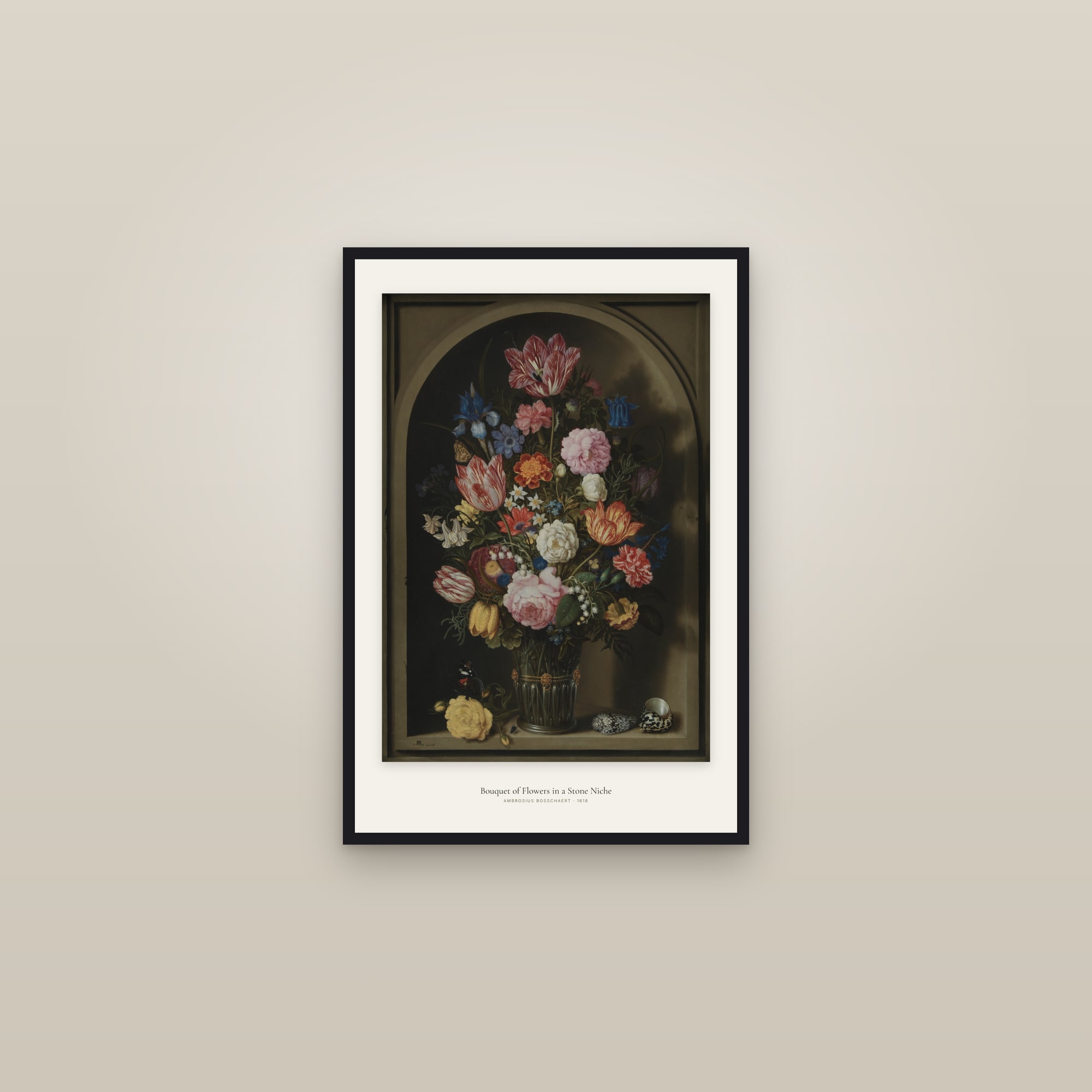 Bouquet of Flowers in a Stone Niche