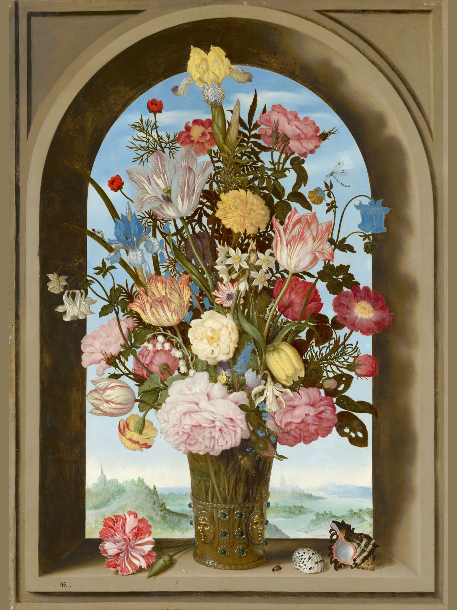 Vase of Flowers in a Window (Full) — Full-Bleed Edition