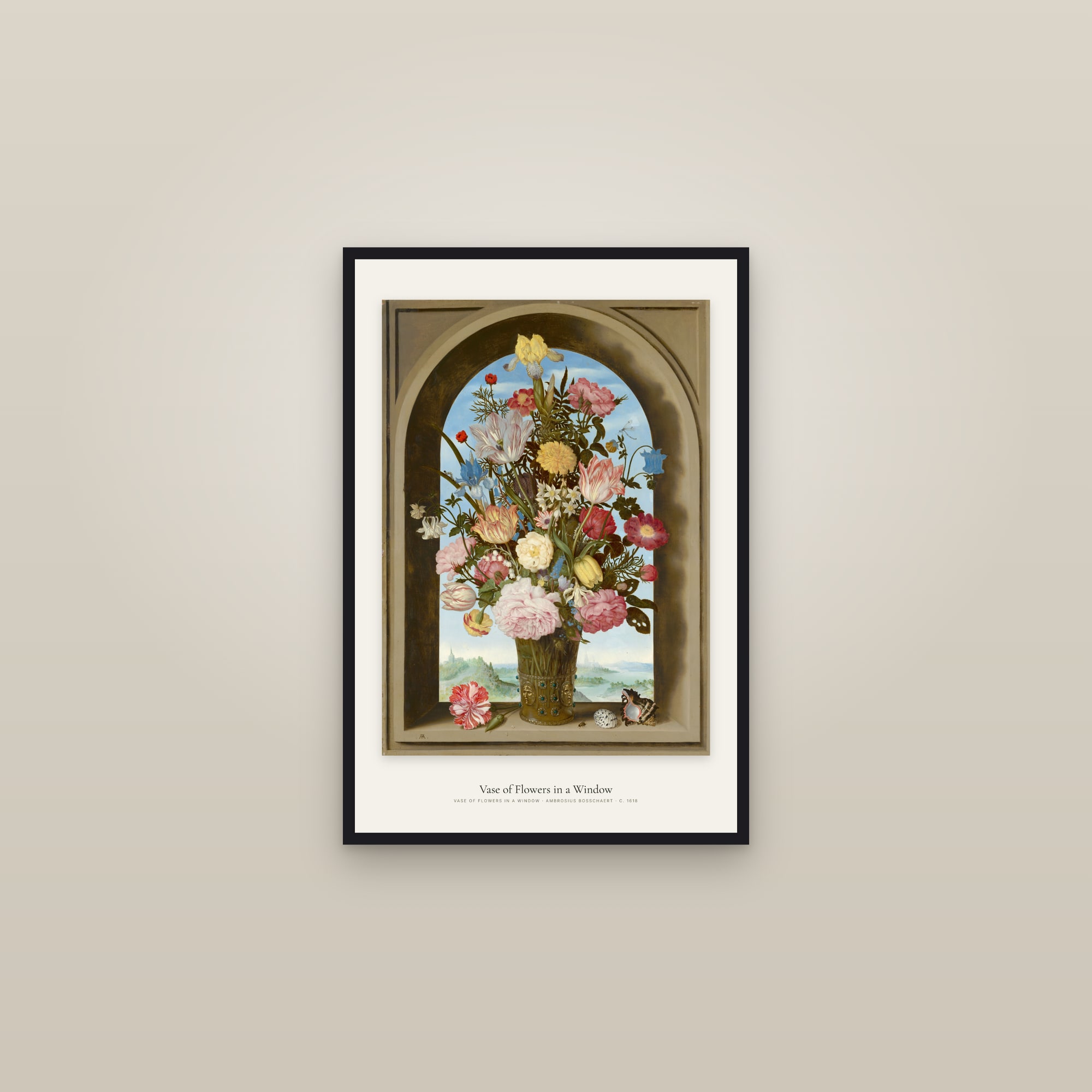 Vase of Flowers in a Window