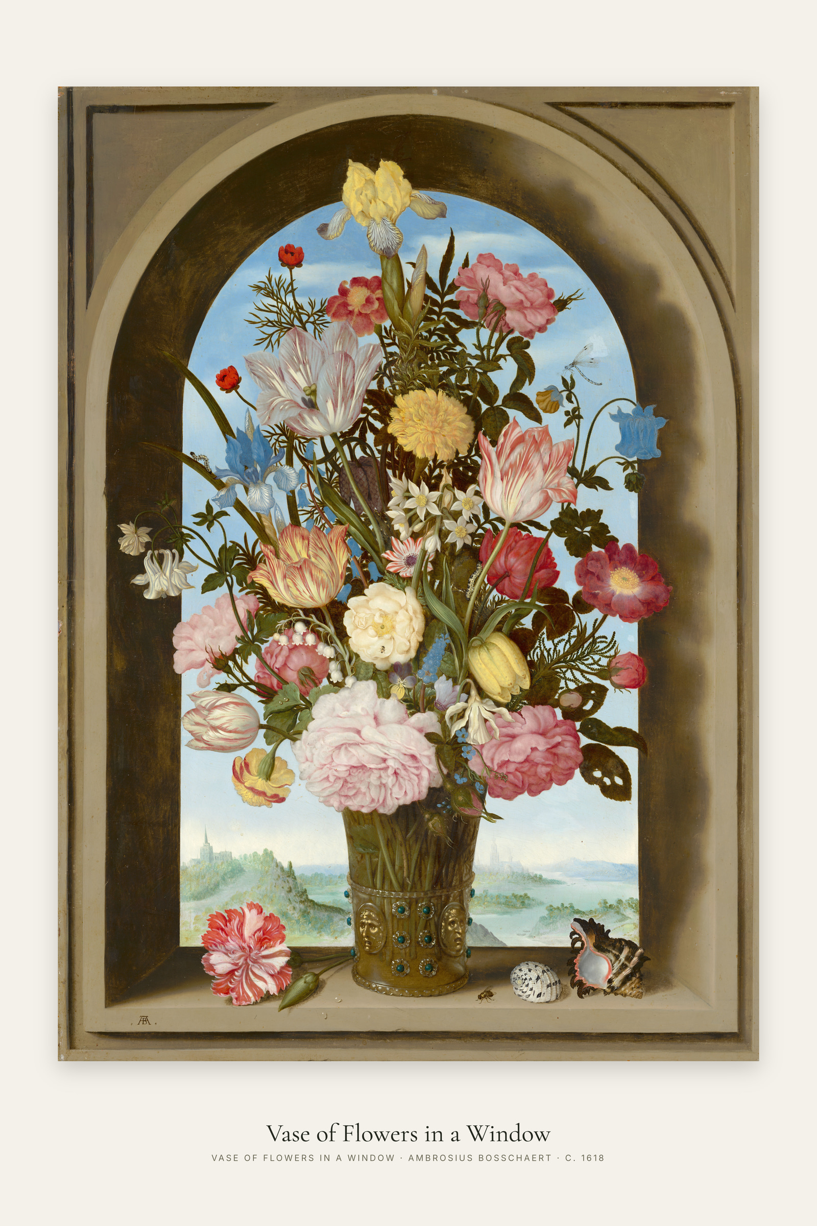 Vase of Flowers in a Window
