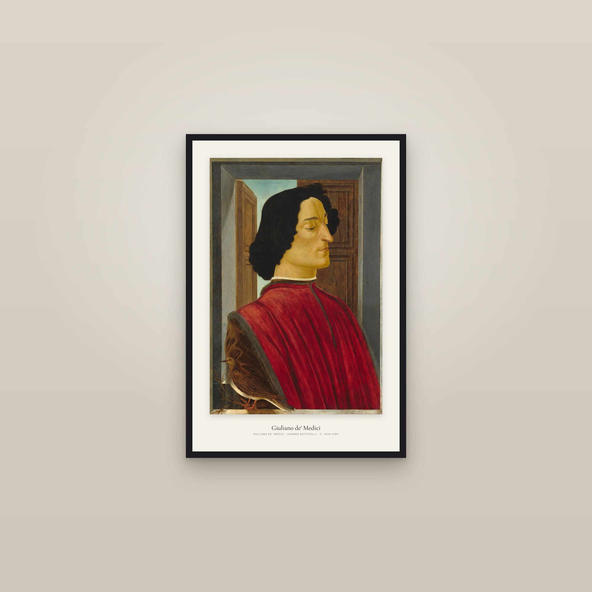 Giuliano de' Medici — framed in a gallery setting