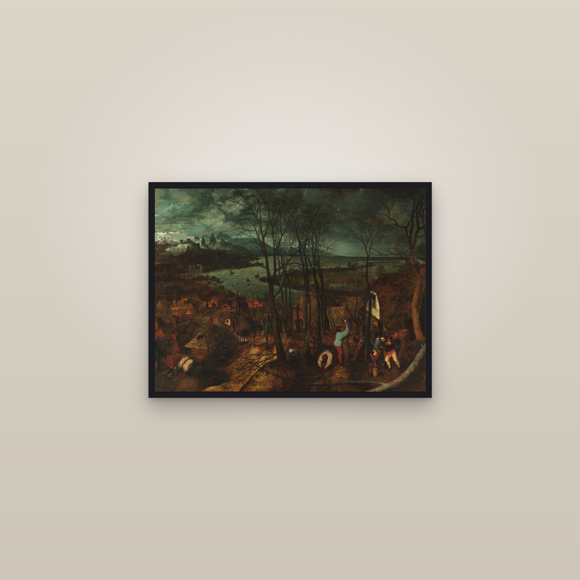 The Gloomy Day (Full) — Full-Bleed Edition — framed in a gallery setting