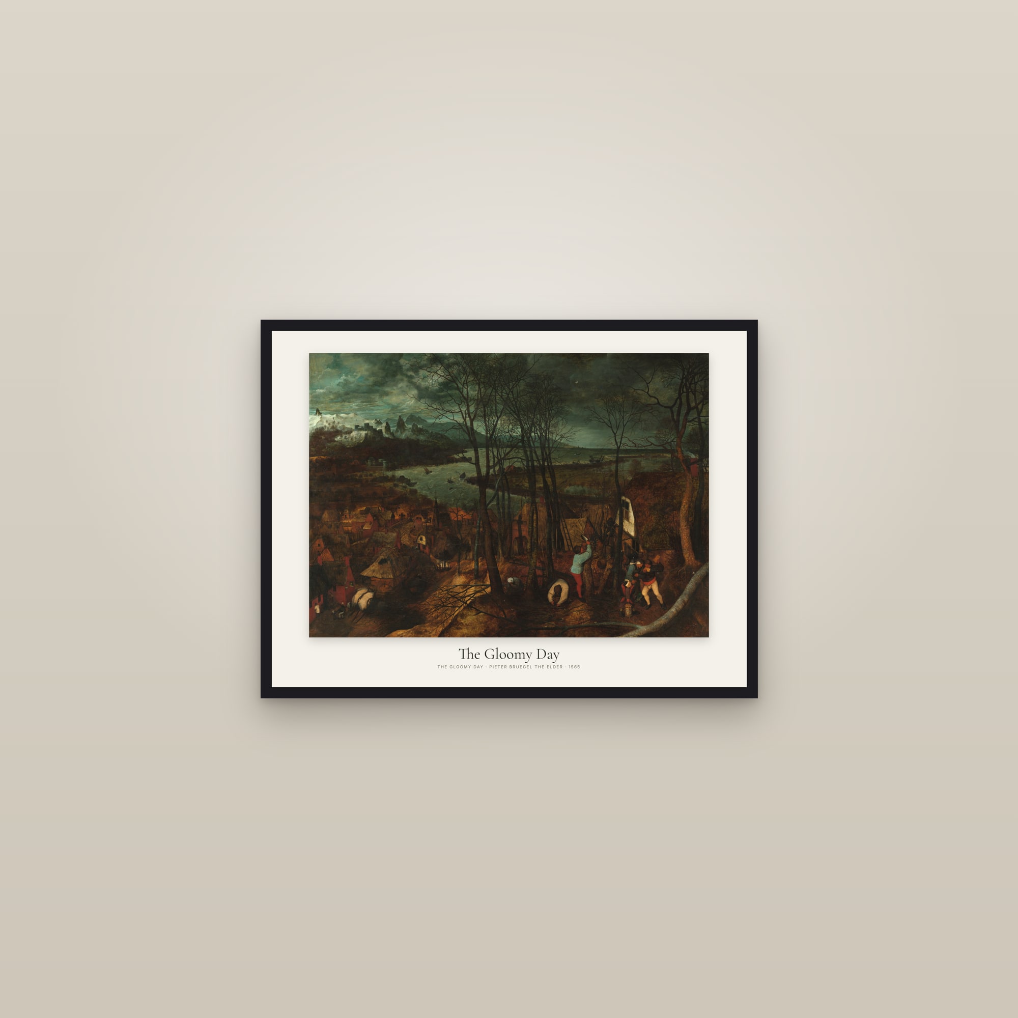 The Gloomy Day — framed in a gallery setting
