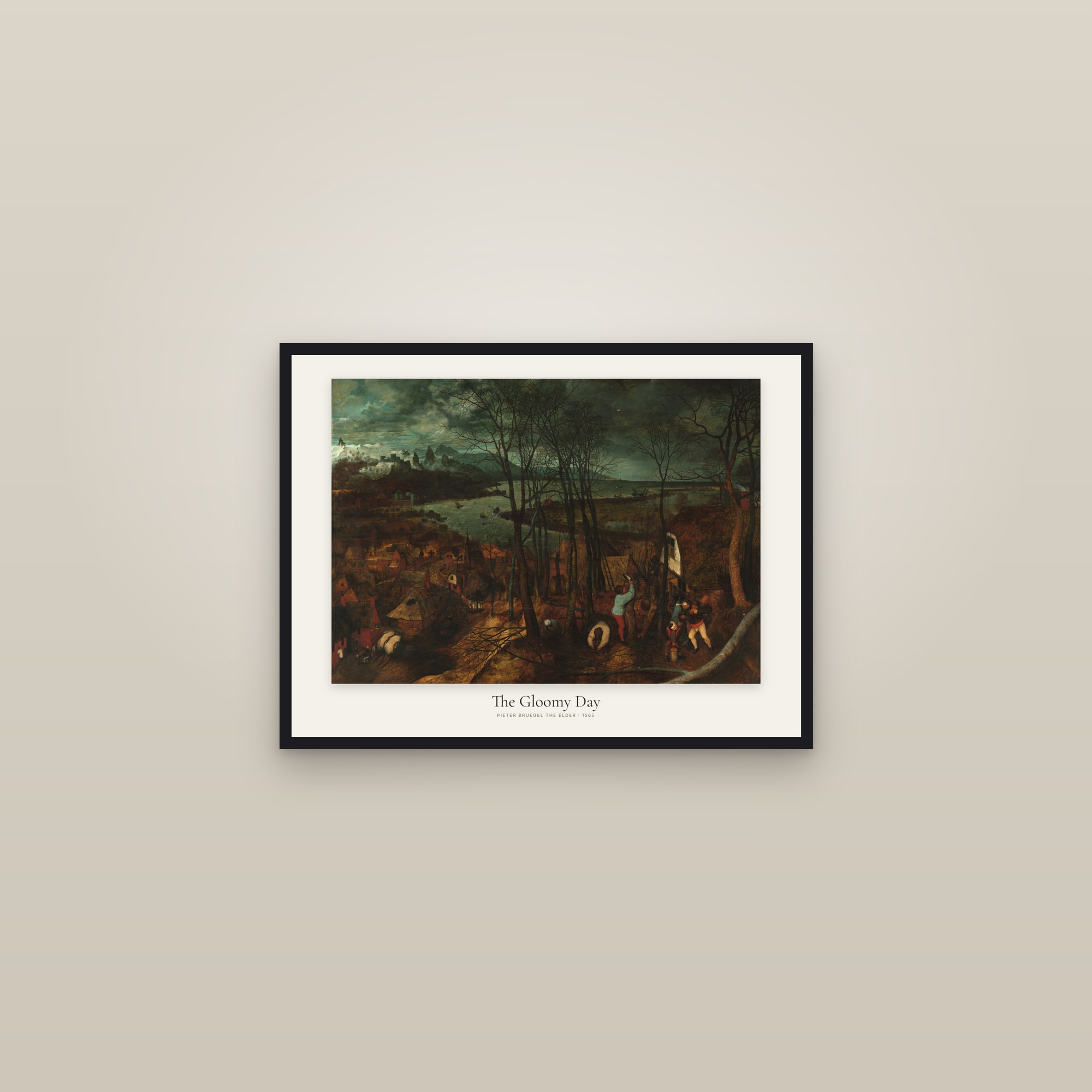 The Gloomy Day — framed in a gallery setting