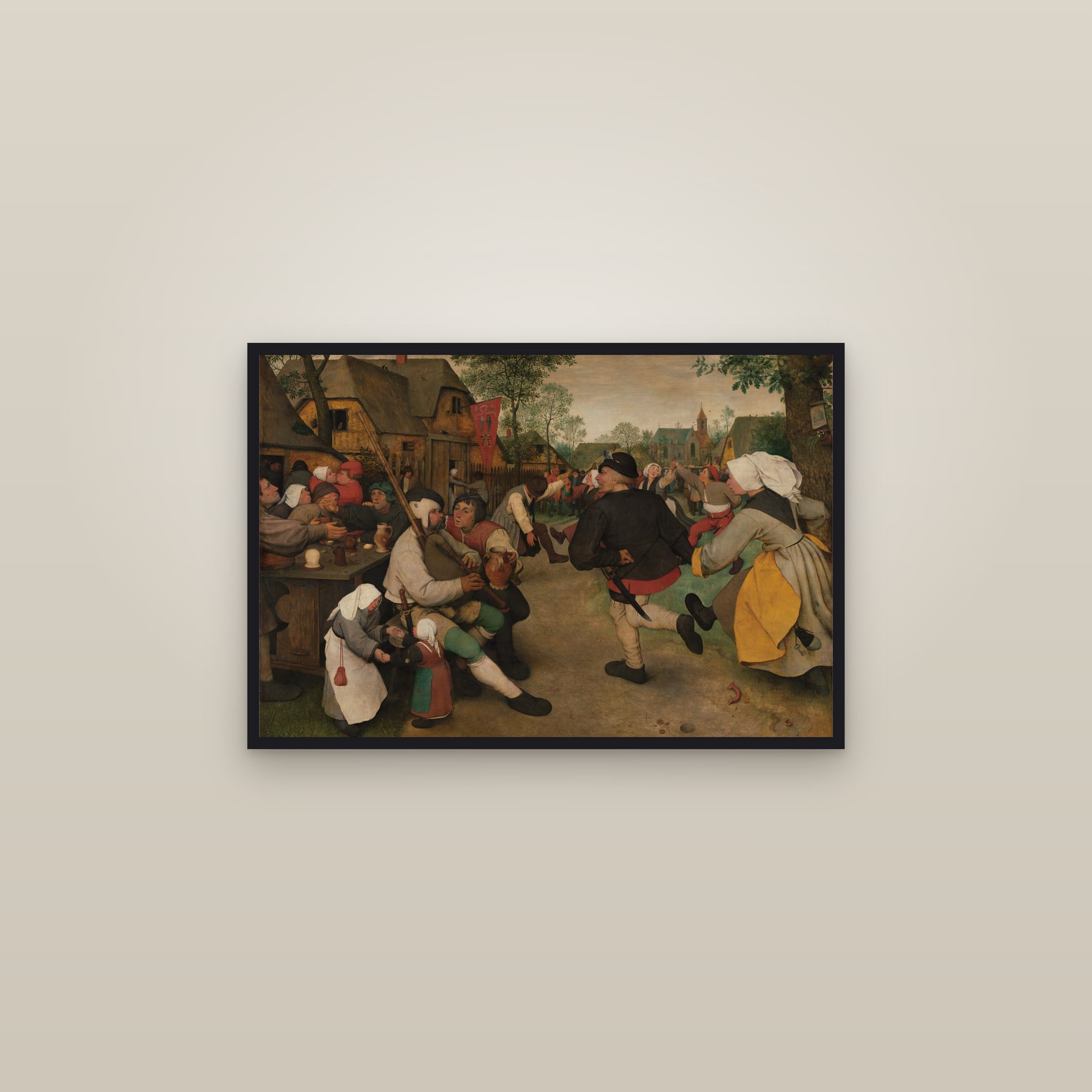 The Peasant Dance (Full) — Full-Bleed Edition — framed in a gallery setting