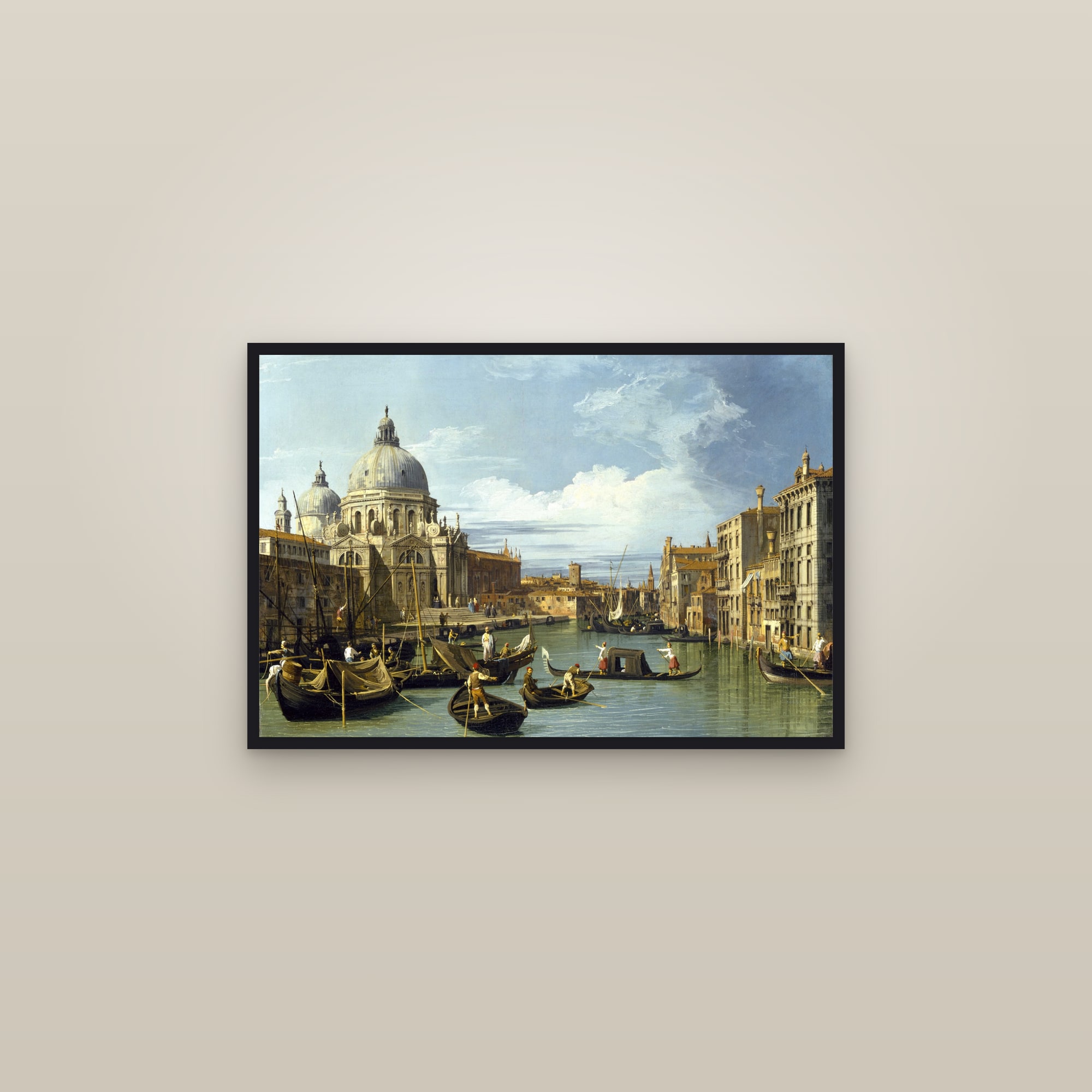 The Entrance to the Grand Canal, Venice (Full) — Full-Bleed Edition — framed in a gallery setting