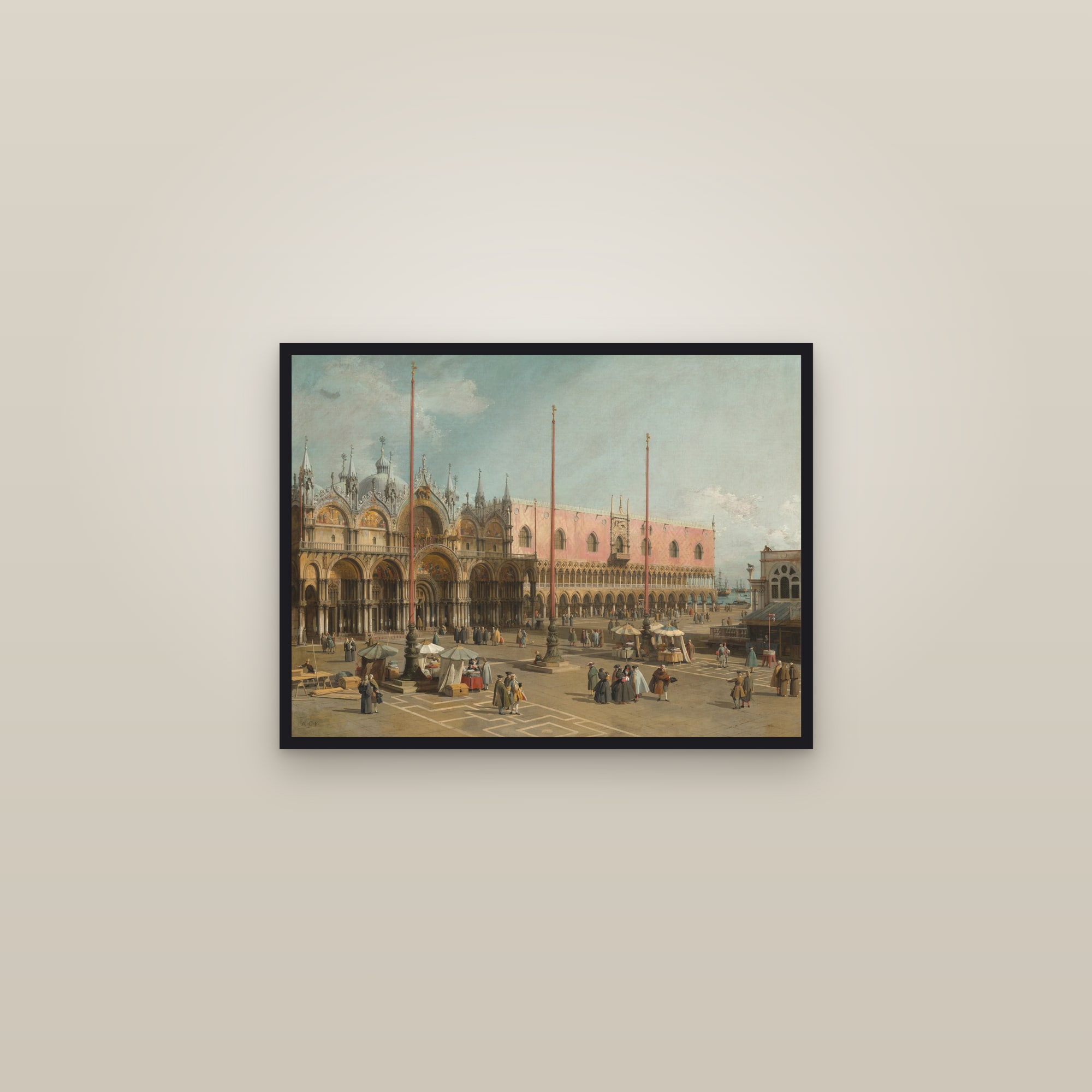 The Square of Saint Mark's, Venice (Full) — Full-Bleed Edition — framed in a gallery setting