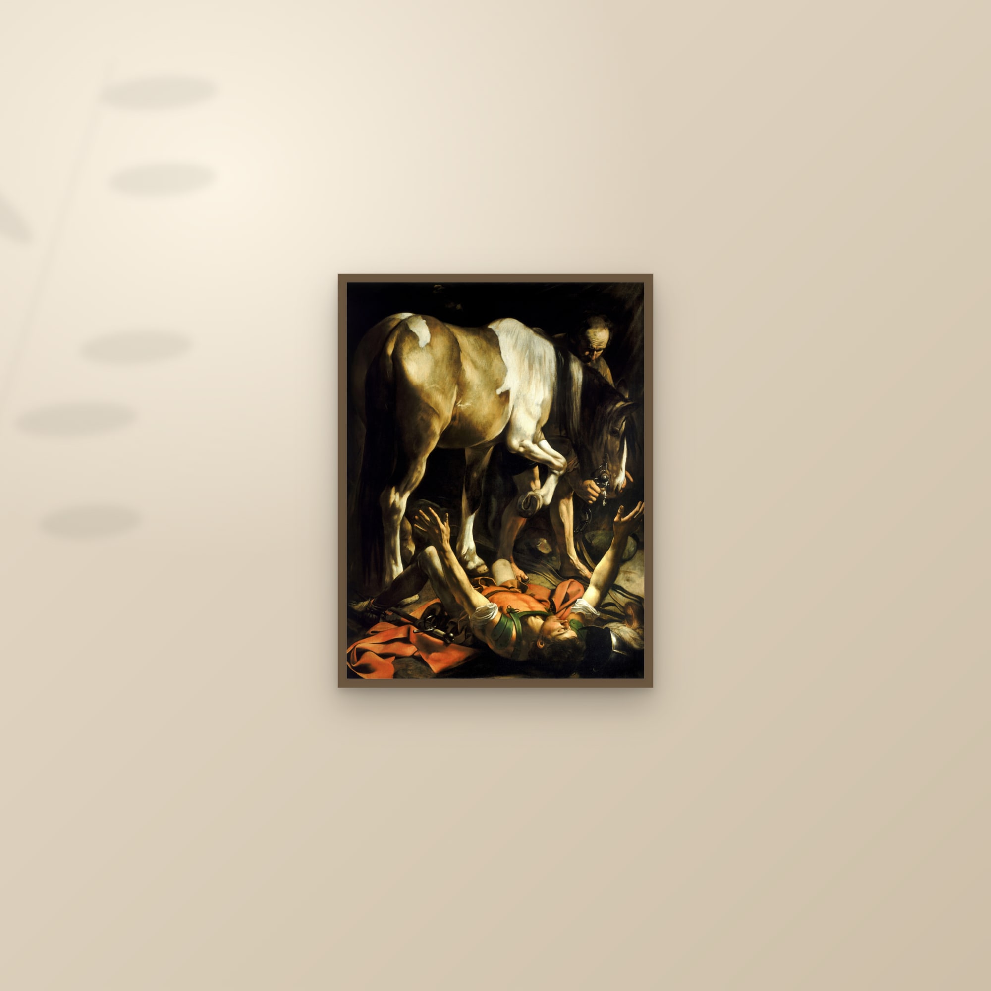 Conversion on the Way to Damascus (Full) — Full-Bleed Edition — framed and styled on a sunlit wall
