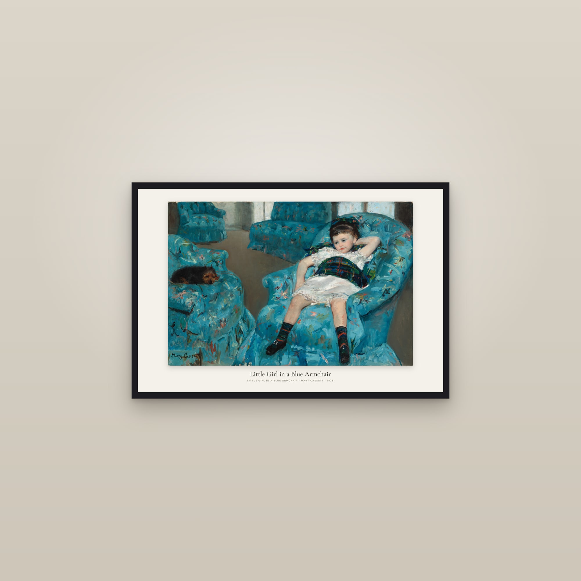 Little Girl in a Blue Armchair