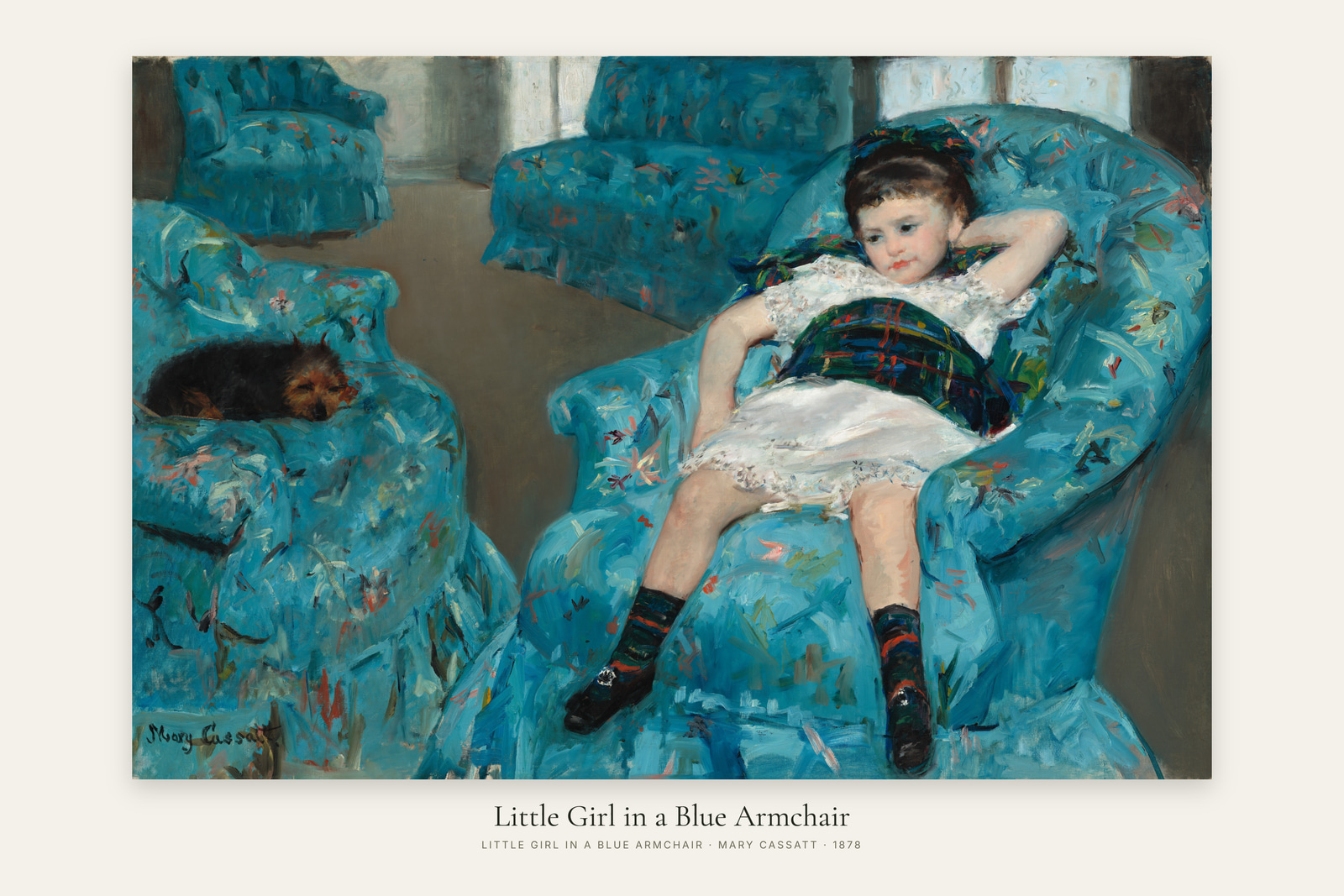 Little Girl in a Blue Armchair