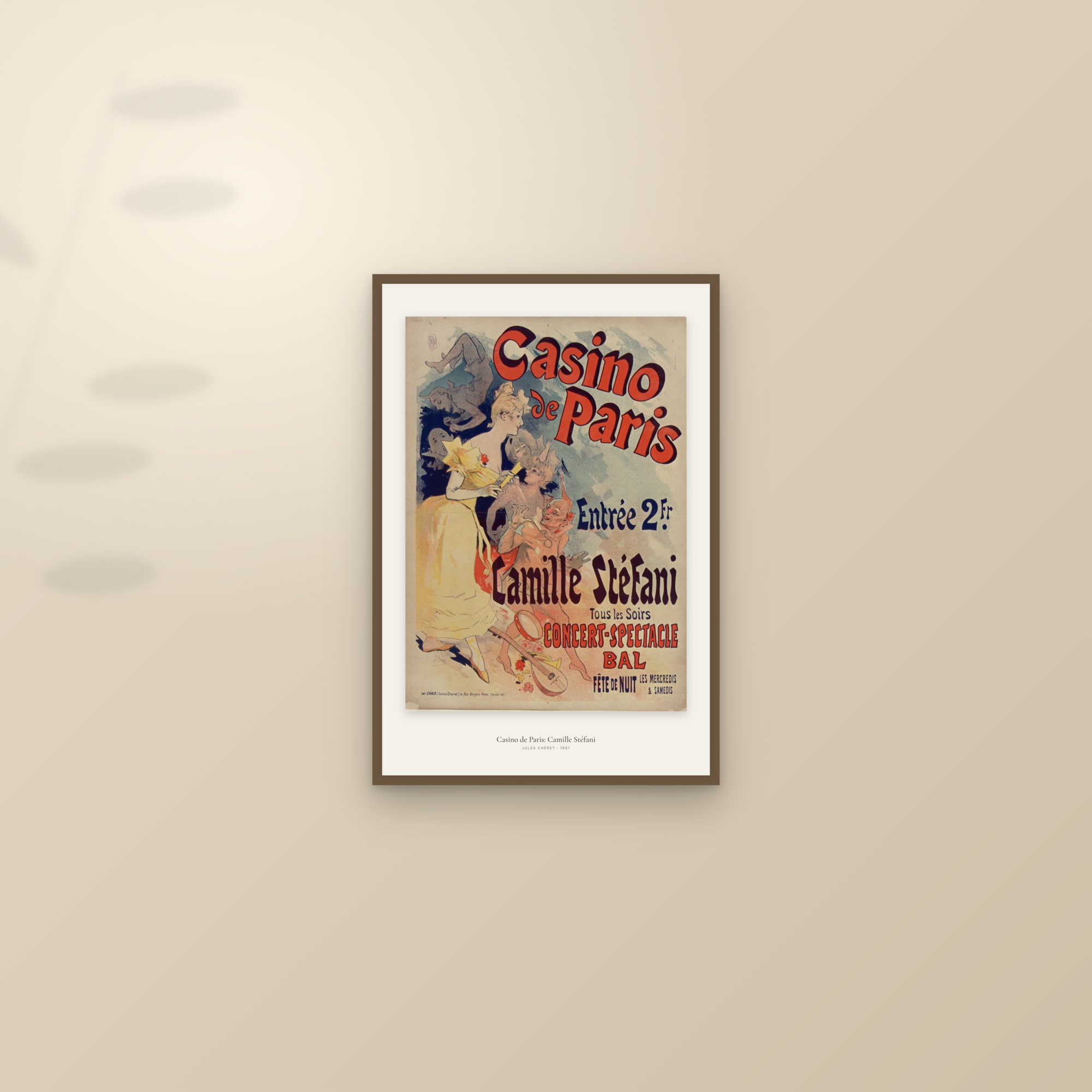 Casino de Paris: Camille Stéfani — framed and styled on a sunlit wall