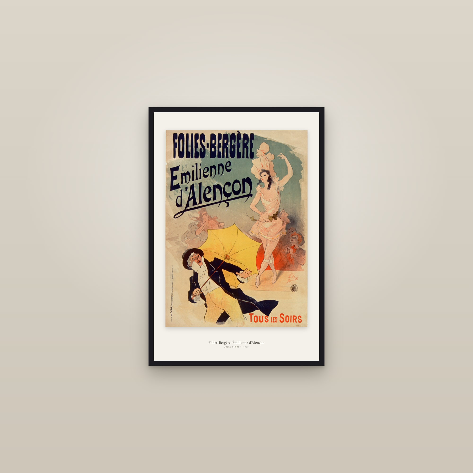 Folies-Bergère: Émilienne d'Alençon — framed in a gallery setting