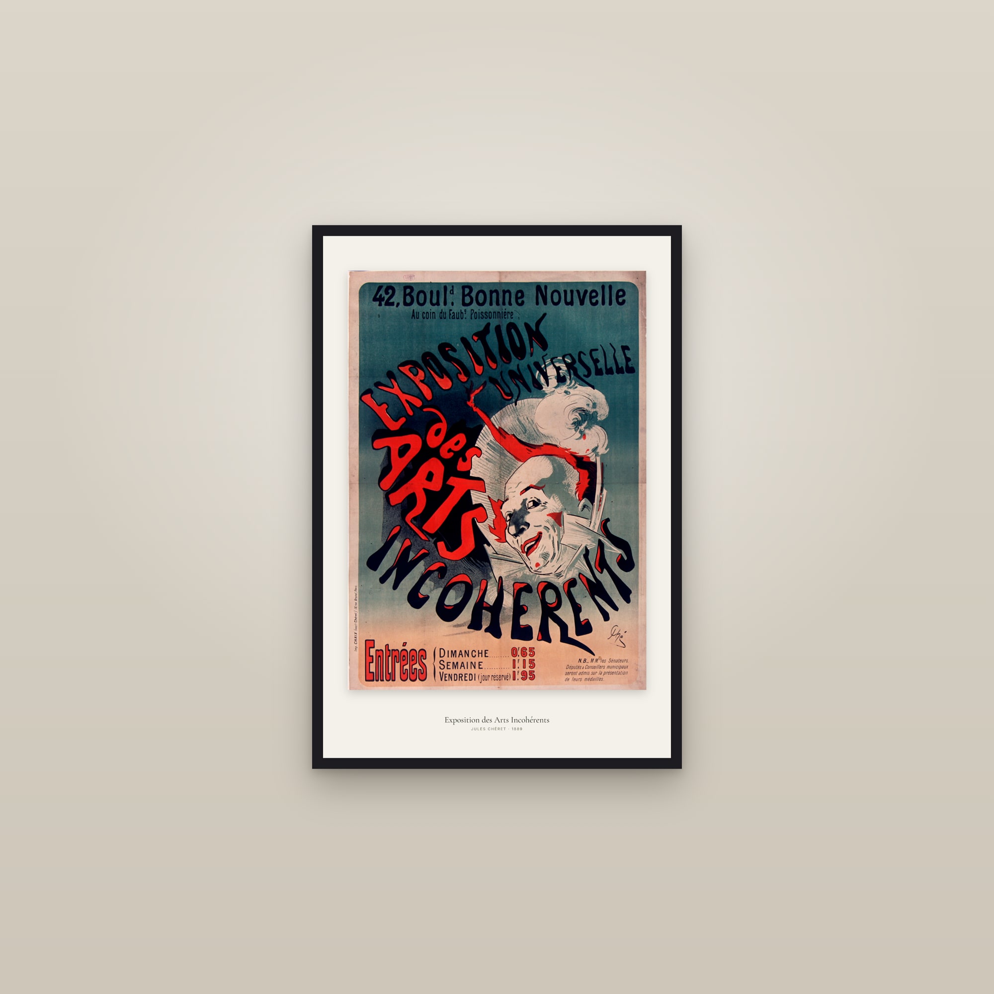 Exposition des Arts Incohérents — framed in a gallery setting