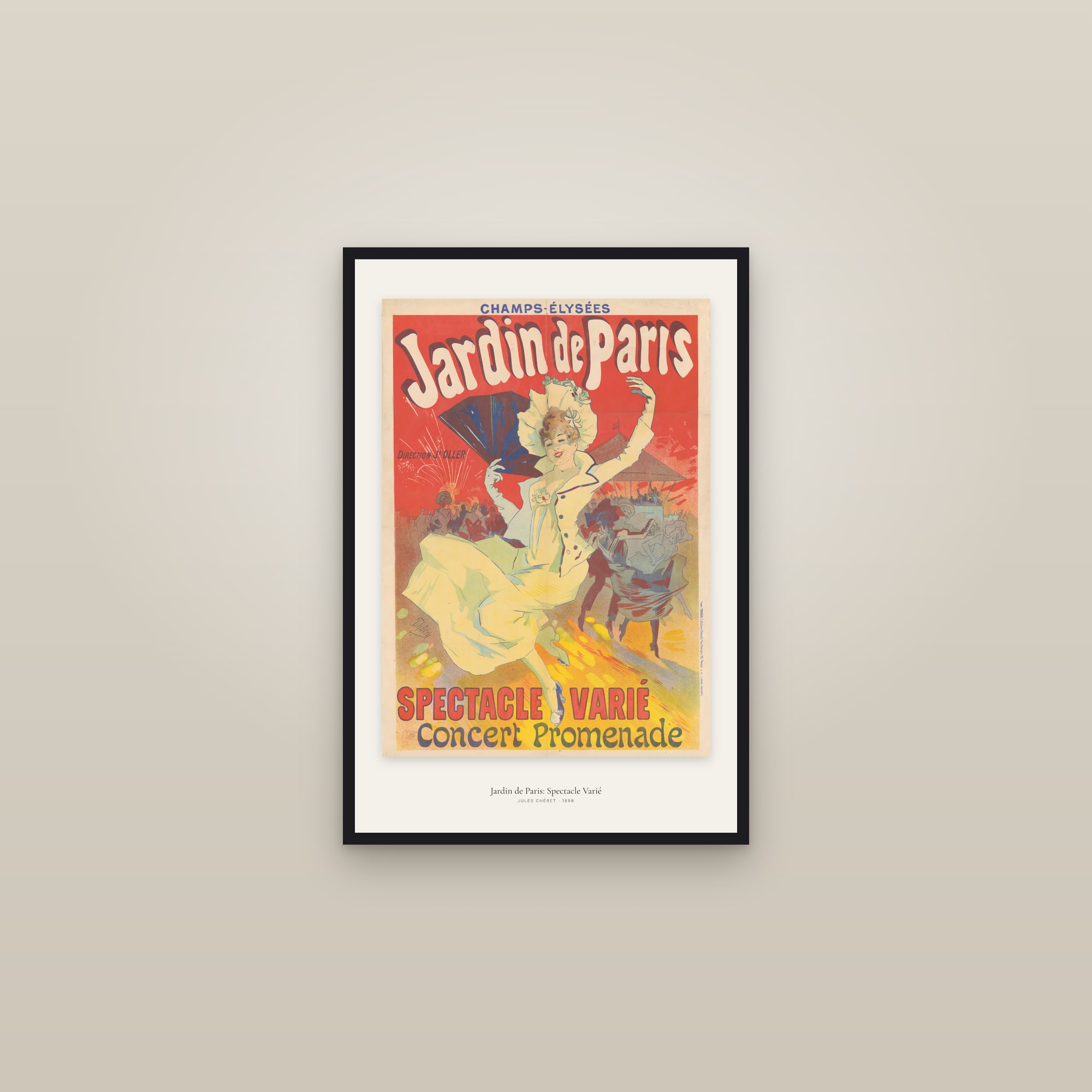 Jardin de Paris: Spectacle Varié — framed in a gallery setting