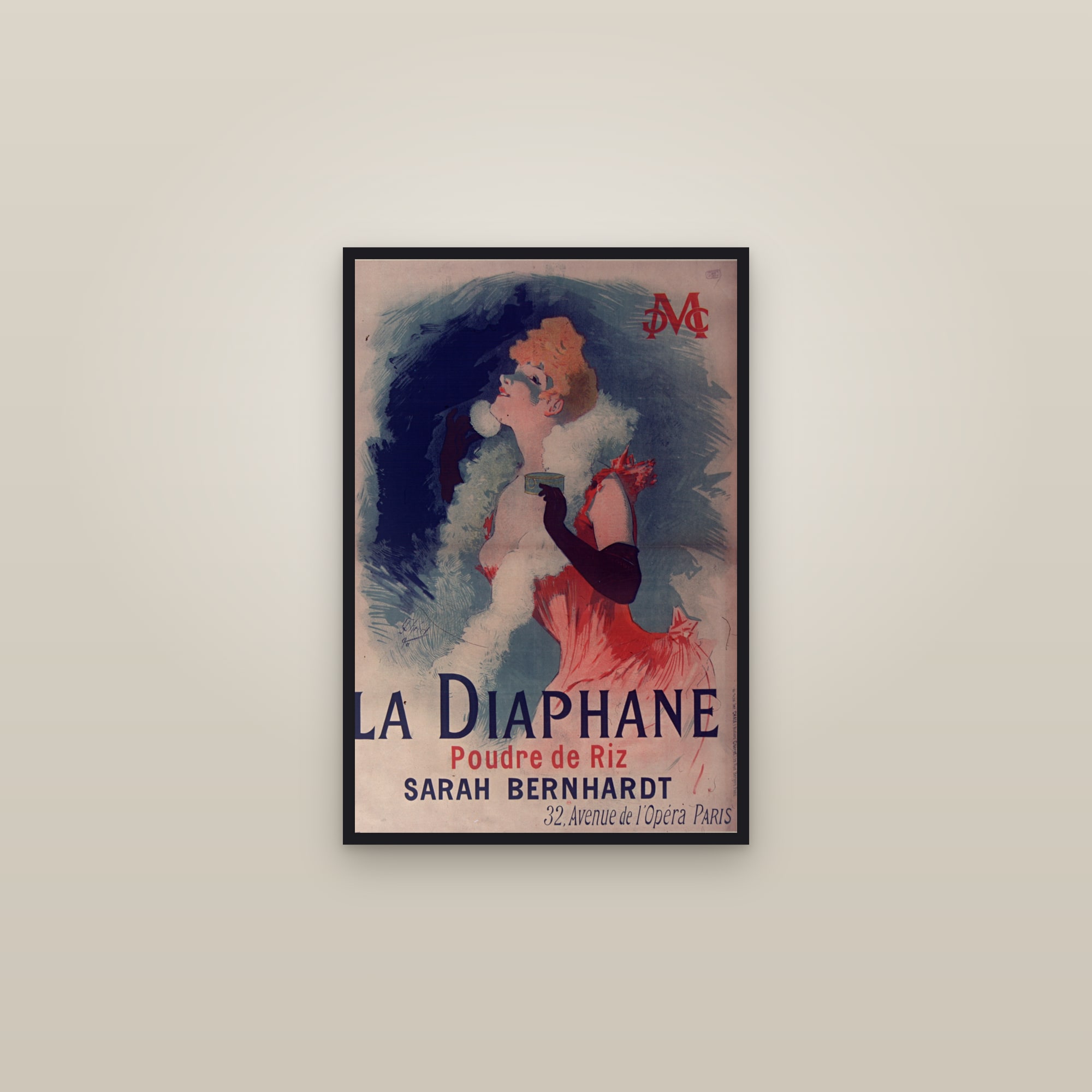 La Diaphane, Poudre de Riz (Full) — Full-Bleed Edition — framed in a gallery setting