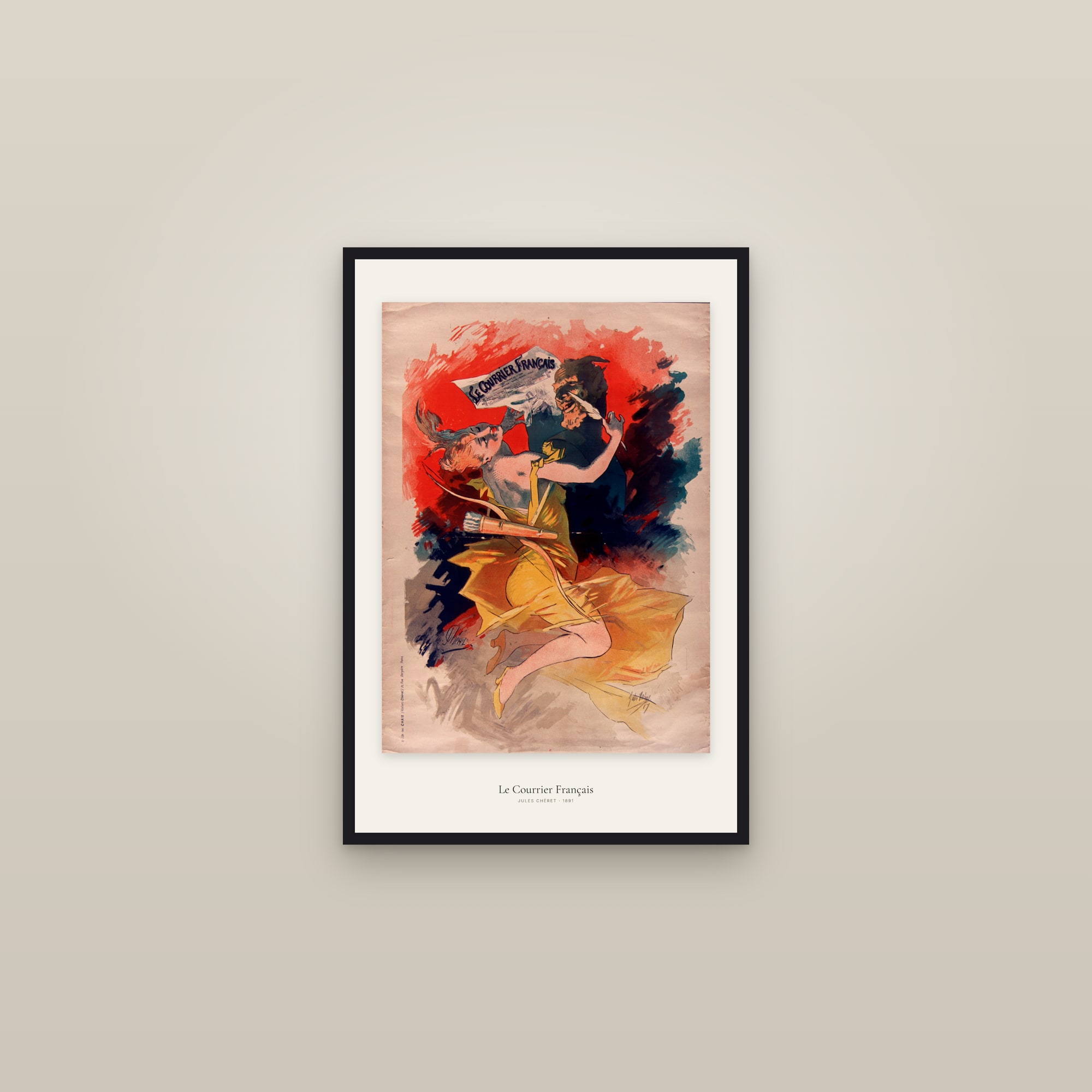 Le Courrier Français — framed in a gallery setting