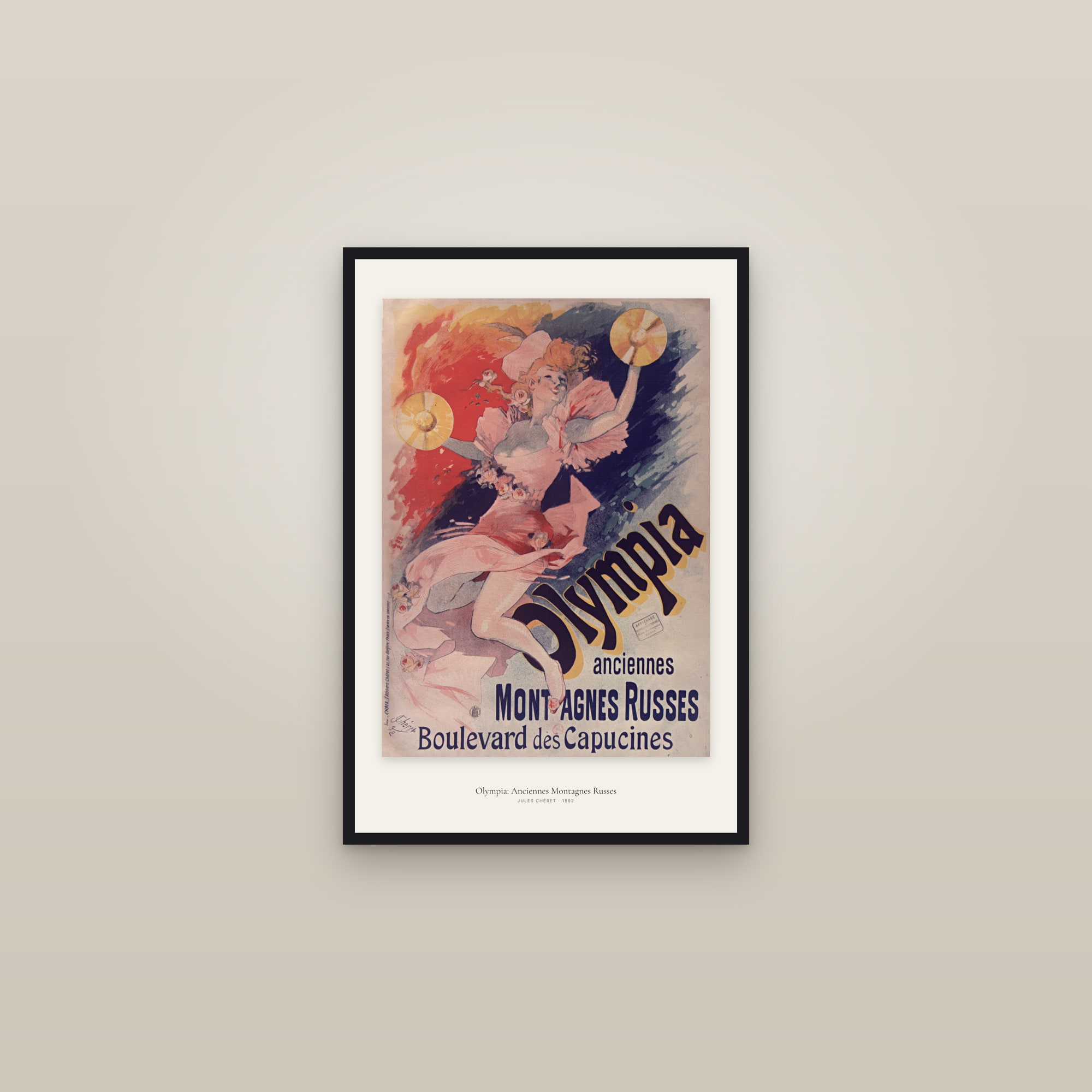 Olympia: Anciennes Montagnes Russes — framed in a gallery setting