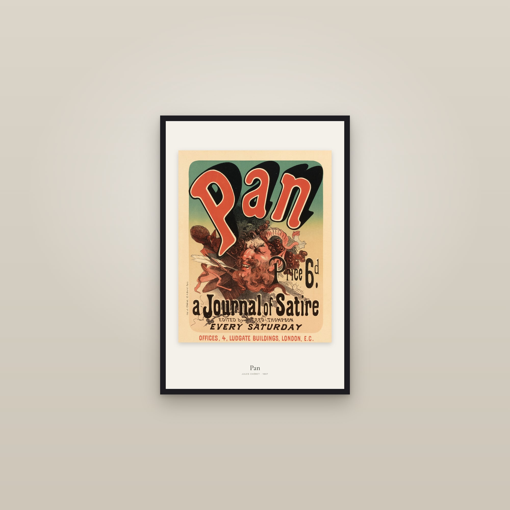 Pan — framed in a gallery setting