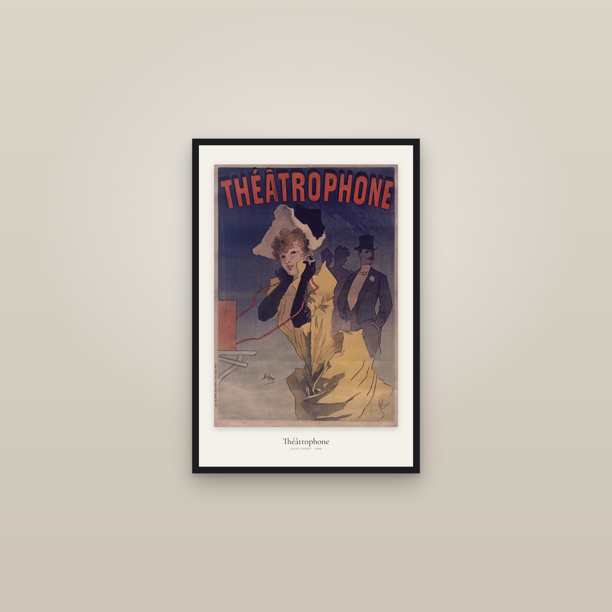 Théâtrophone — framed in a gallery setting