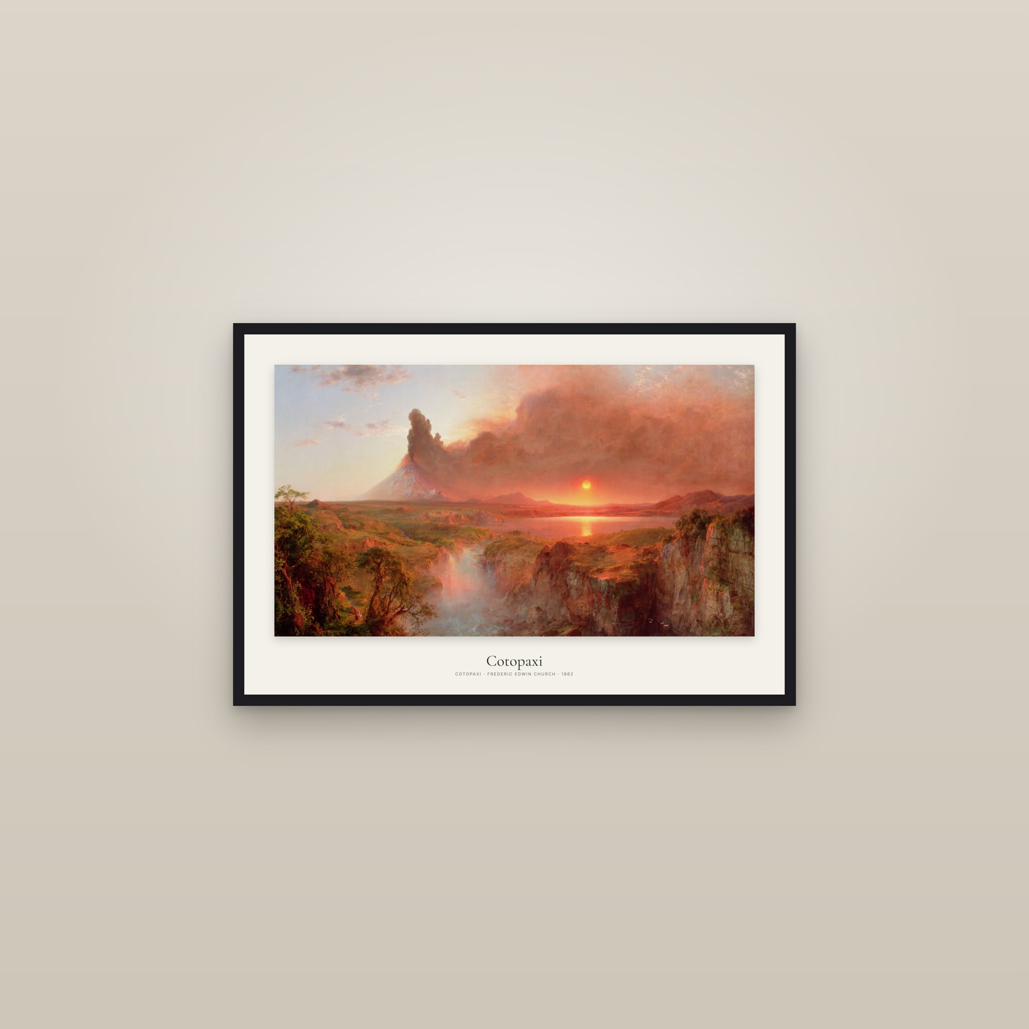 Cotopaxi — framed in a gallery setting