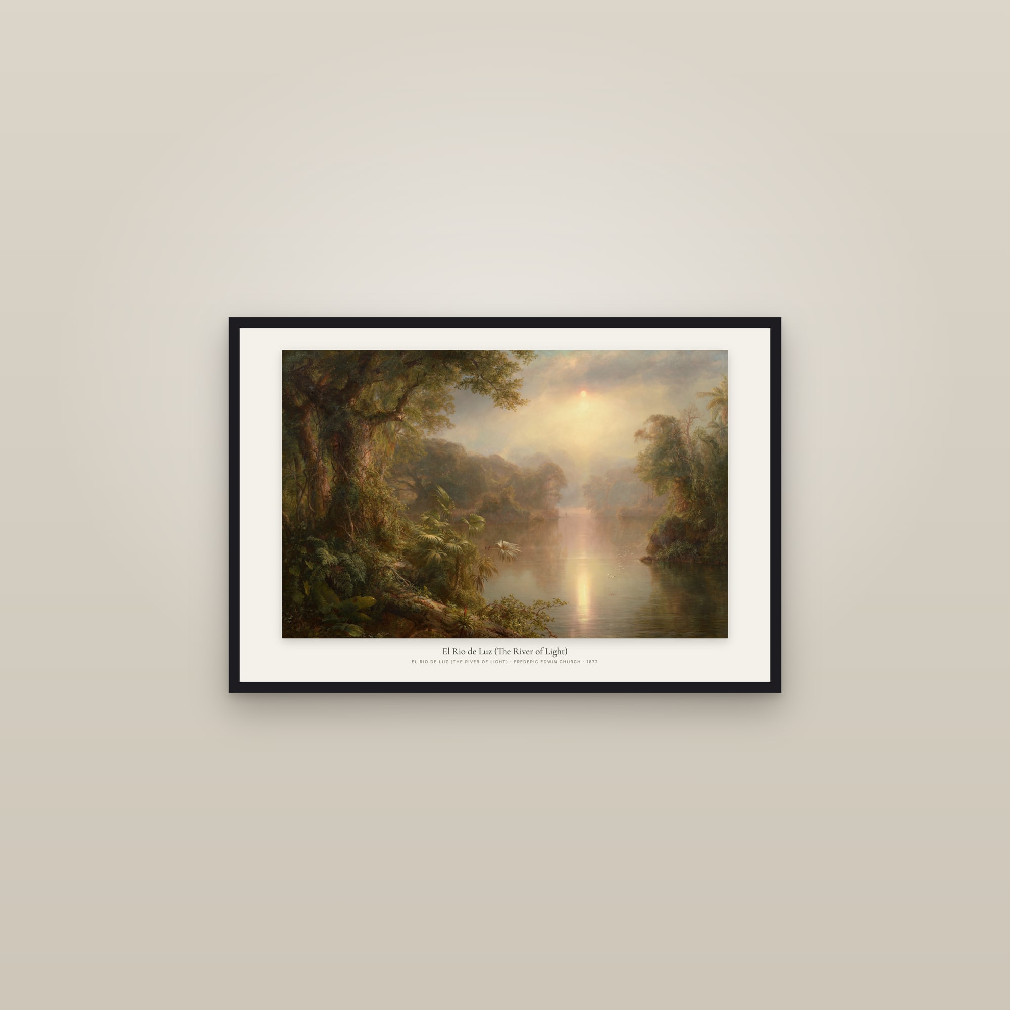 El Rio de Luz (The River of Light) — framed in a gallery setting