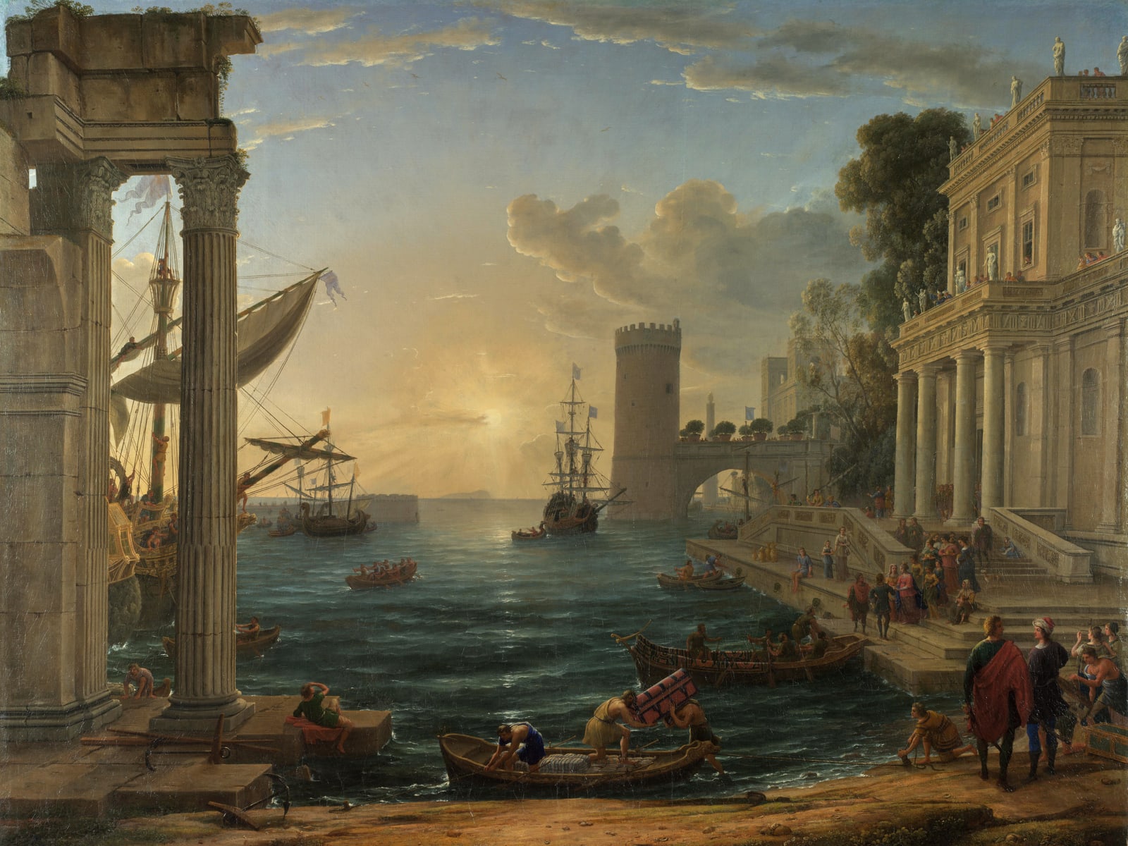 Seaport with the Embarkation of the Queen of Sheba (Full) — Full-Bleed Edition