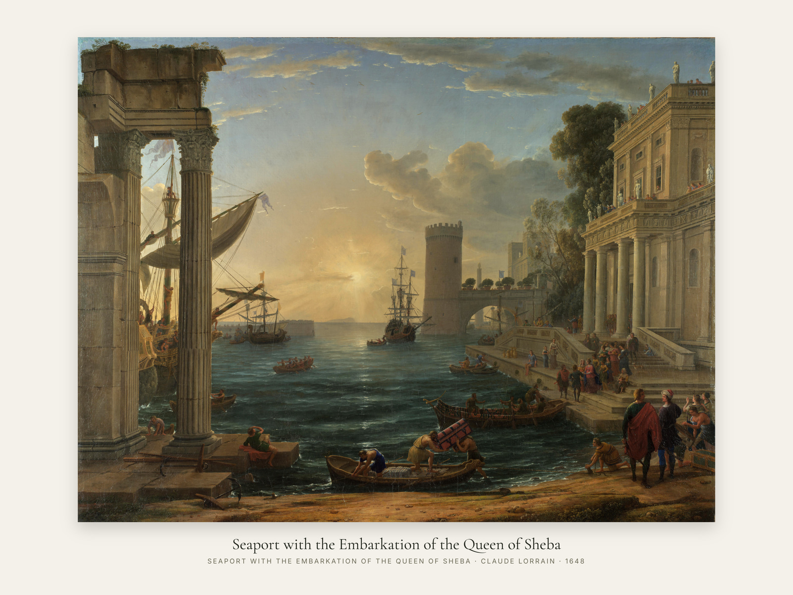 Seaport with the Embarkation of the Queen of Sheba