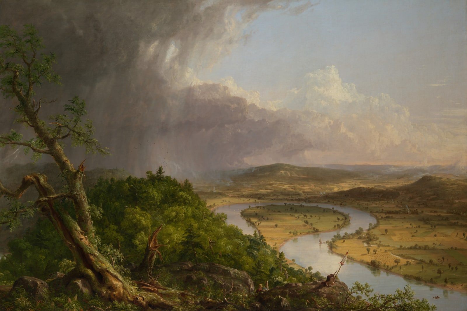 The Oxbow (View from Mount Holyoke, Northampton, Massachusetts, after a Thunderstorm) (Full) — Full-Bleed Edition