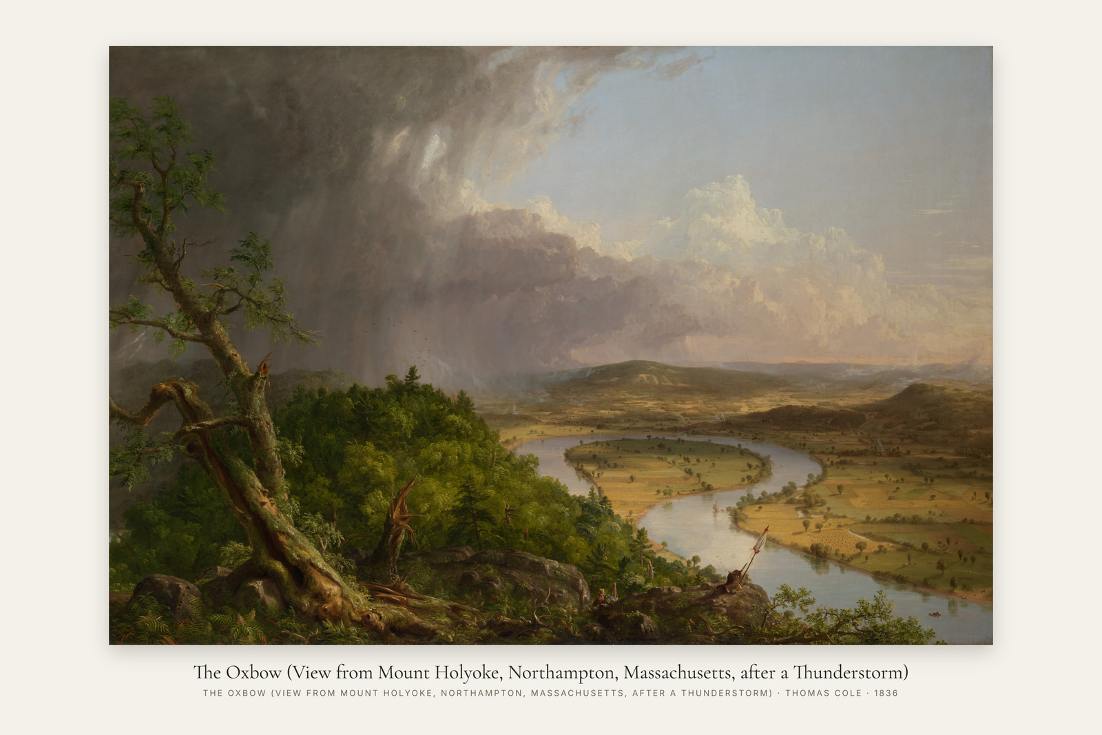 The Oxbow (View from Mount Holyoke, Northampton, Massachusetts, after a Thunderstorm)