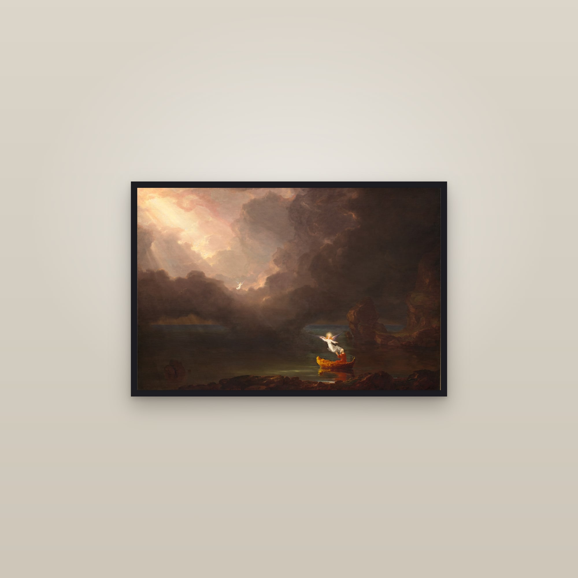 The Voyage of Life: Old Age (Full) — Full-Bleed Edition — framed in a gallery setting