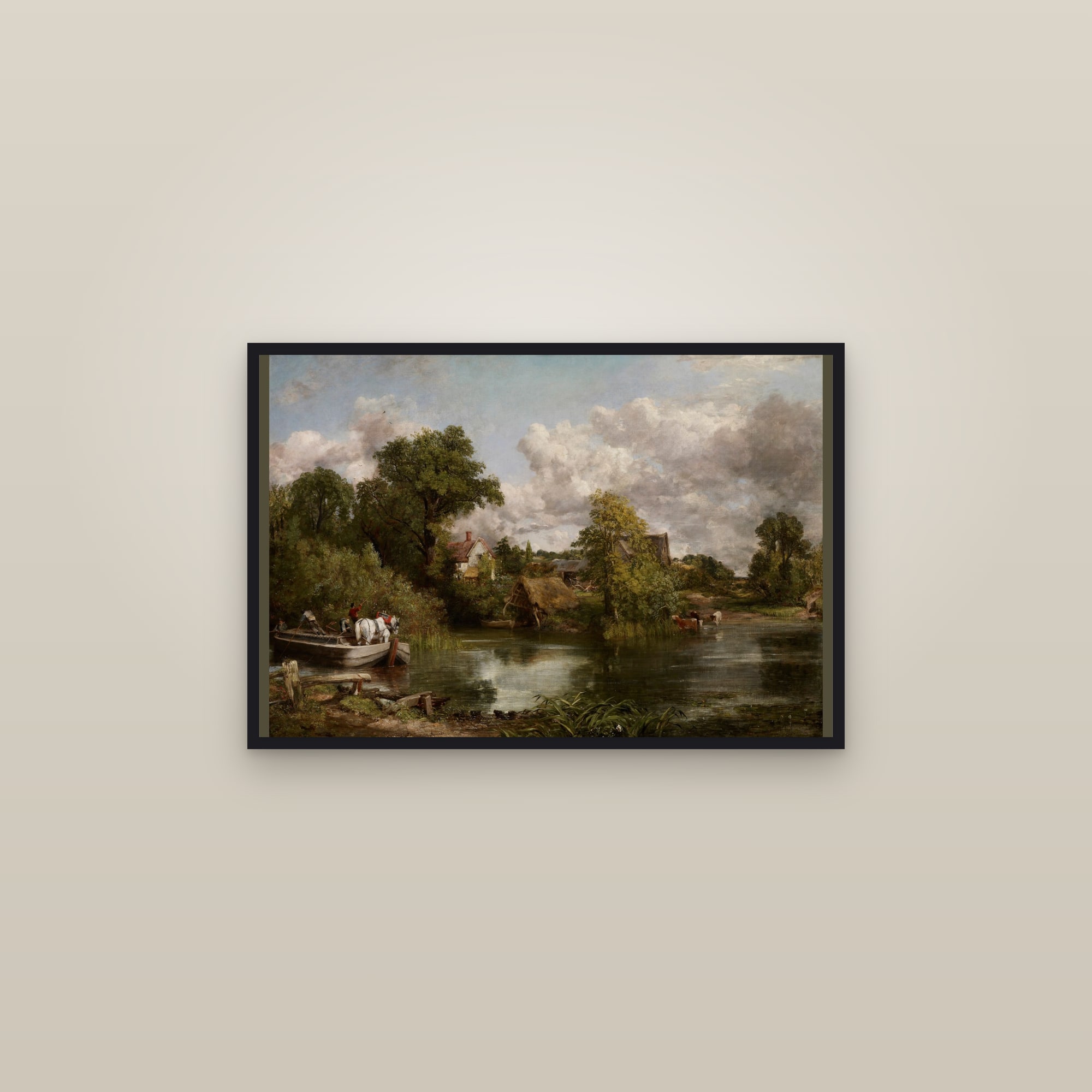 The White Horse (Full) — Full-Bleed Edition — framed in a gallery setting