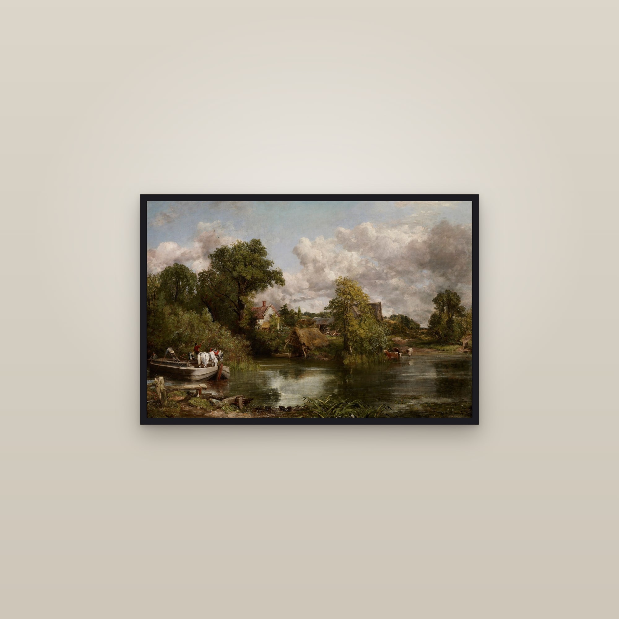 The White Horse (Full) — Full-Bleed Edition — framed in a gallery setting