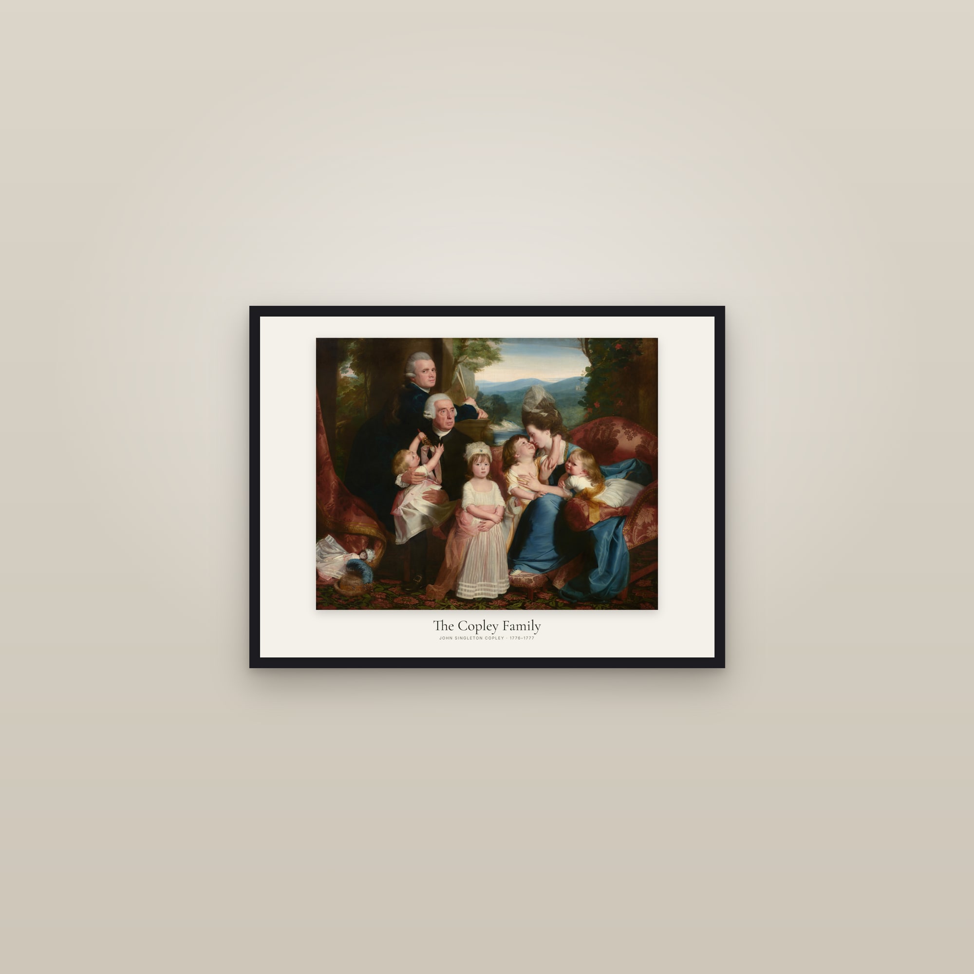 The Copley Family — framed in a gallery setting