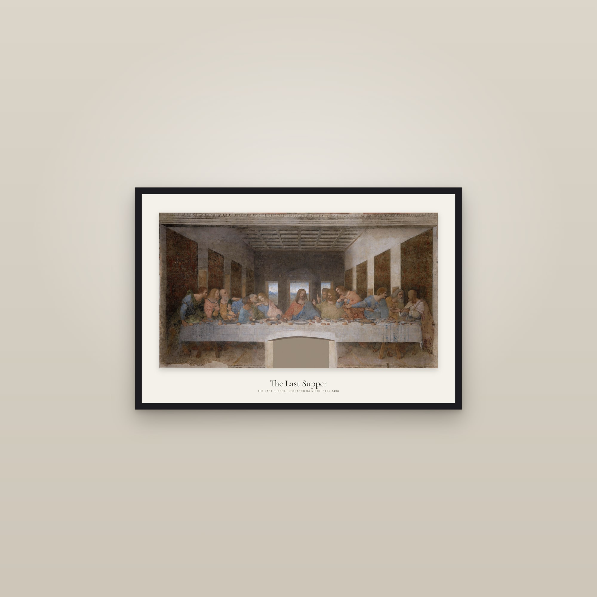 The Last Supper — framed in a gallery setting