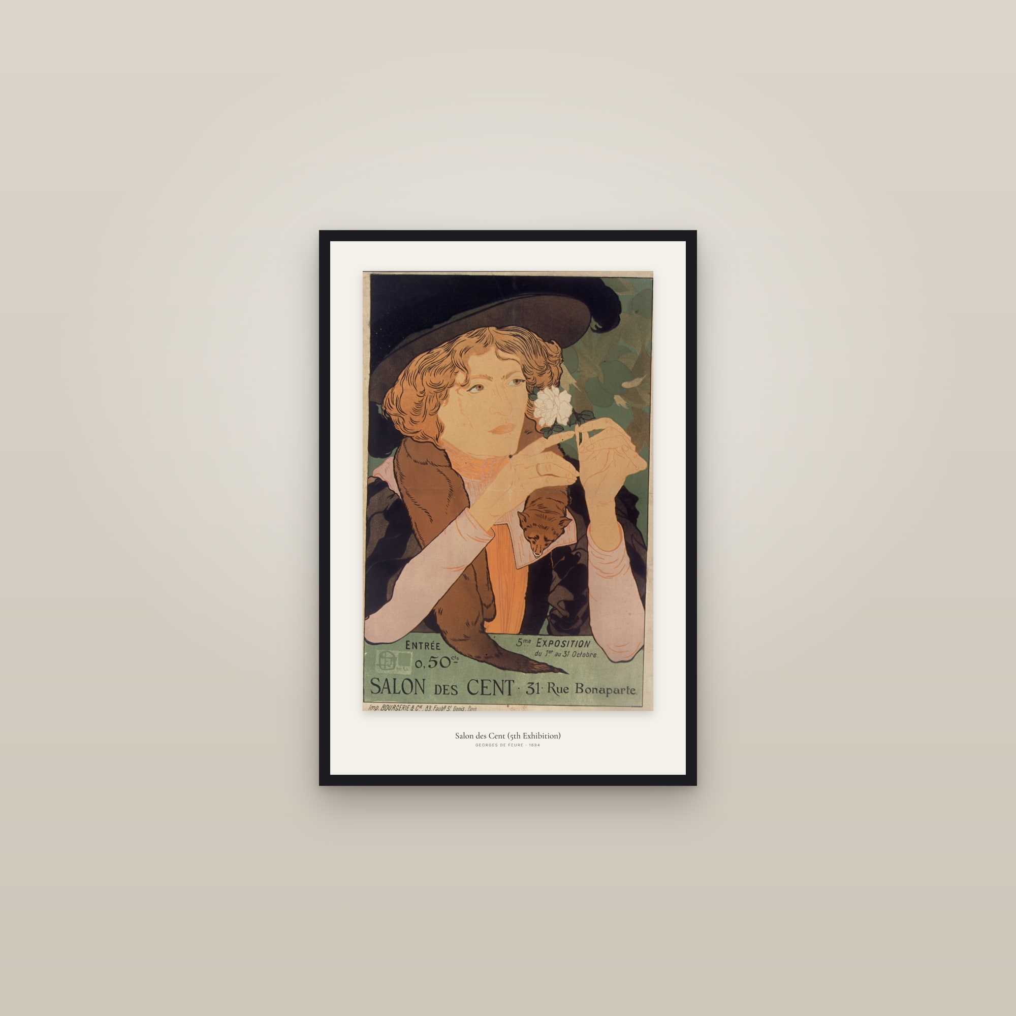Salon des Cent (5th Exhibition) — framed in a gallery setting