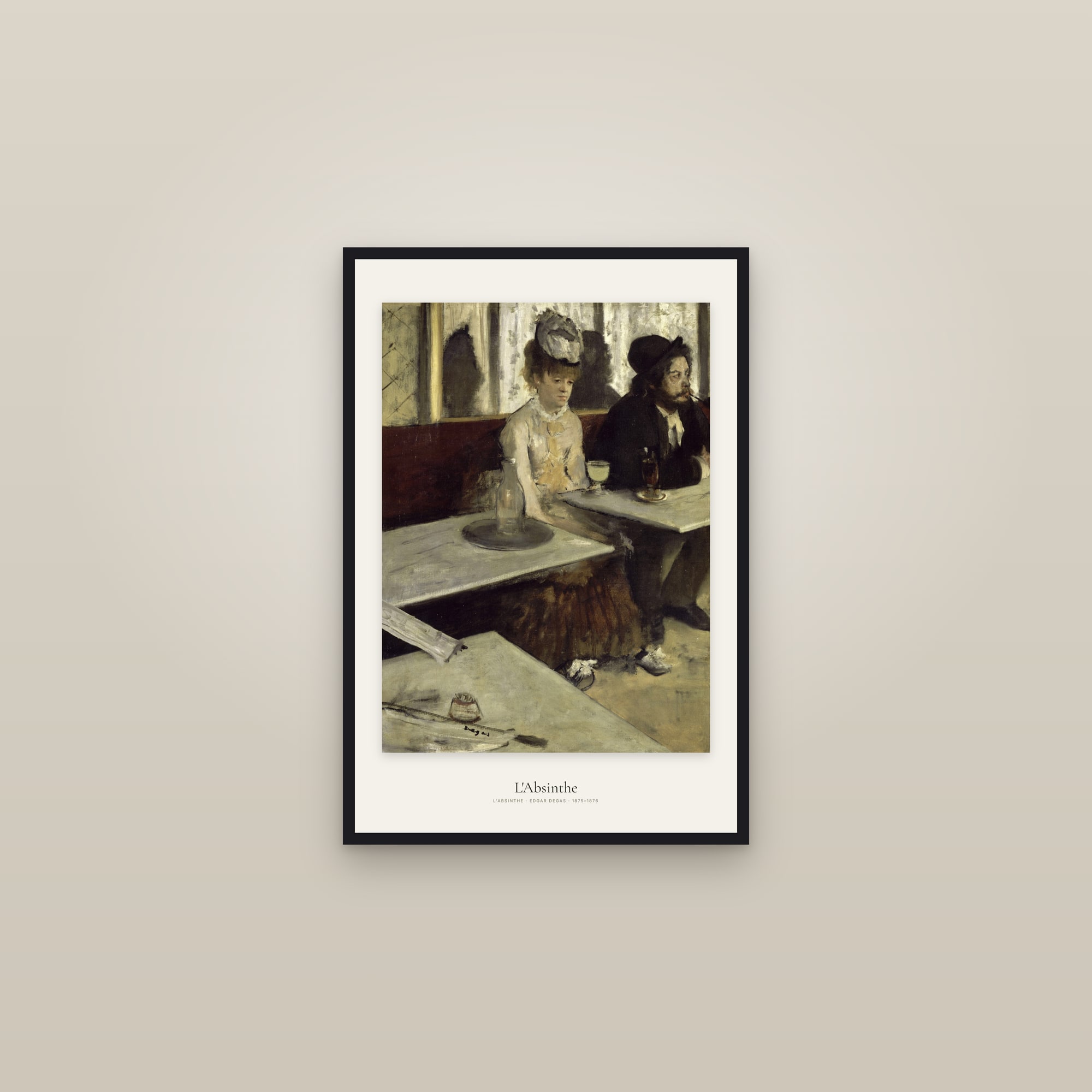 L'Absinthe — framed in a gallery setting