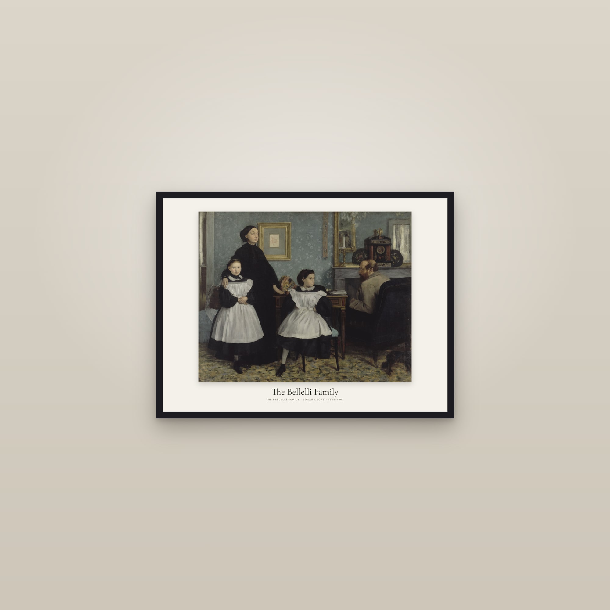 The Bellelli Family — framed in a gallery setting