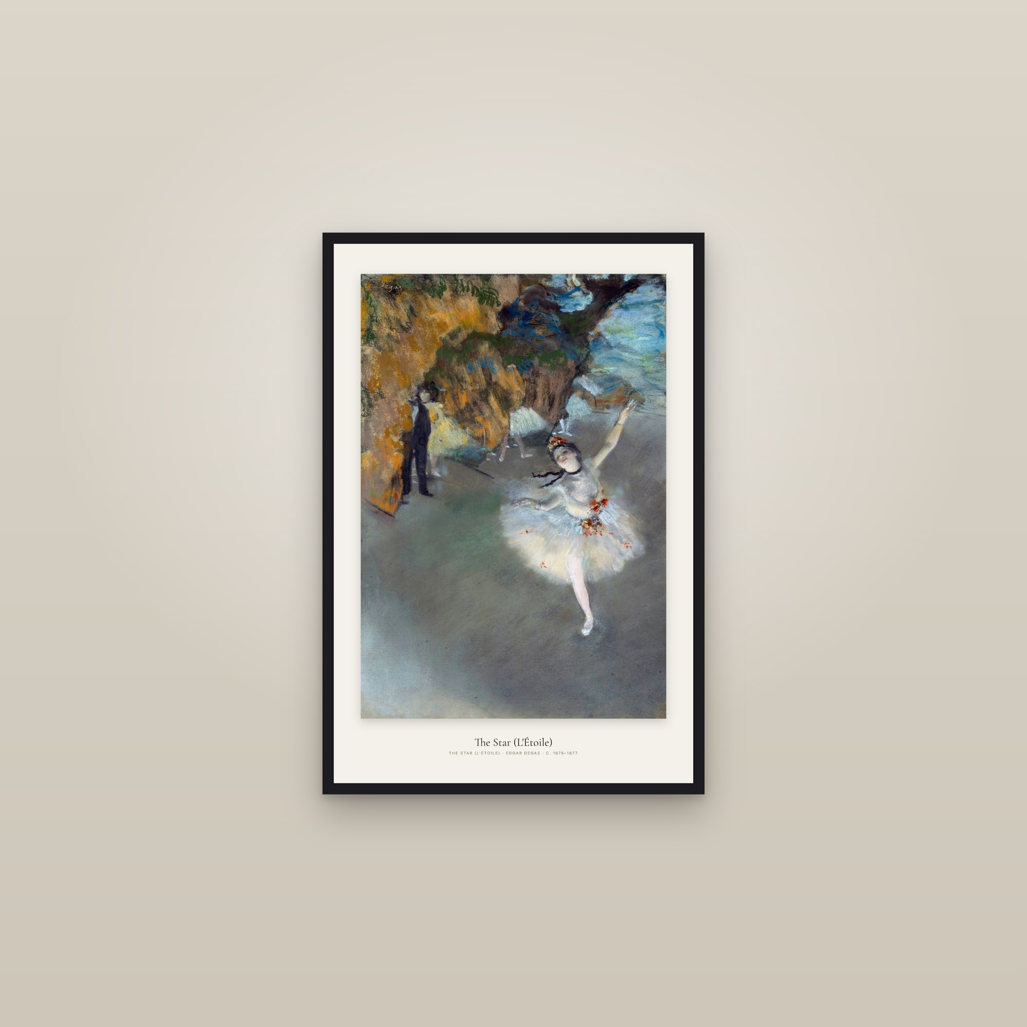 The Star (L'Étoile) — framed in a gallery setting