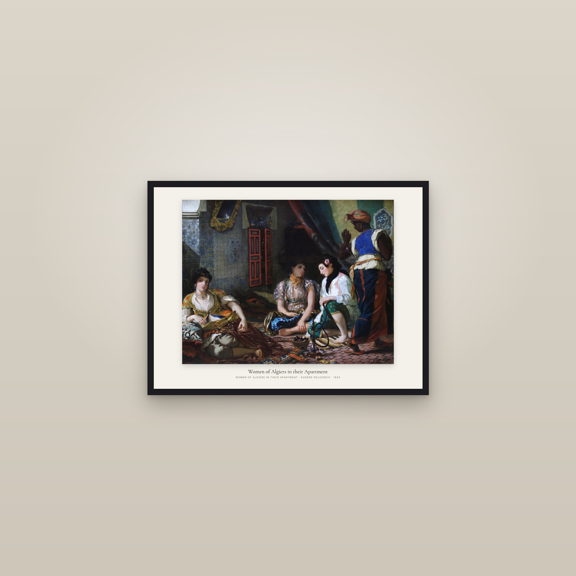 Women of Algiers in their Apartment — framed in a gallery setting
