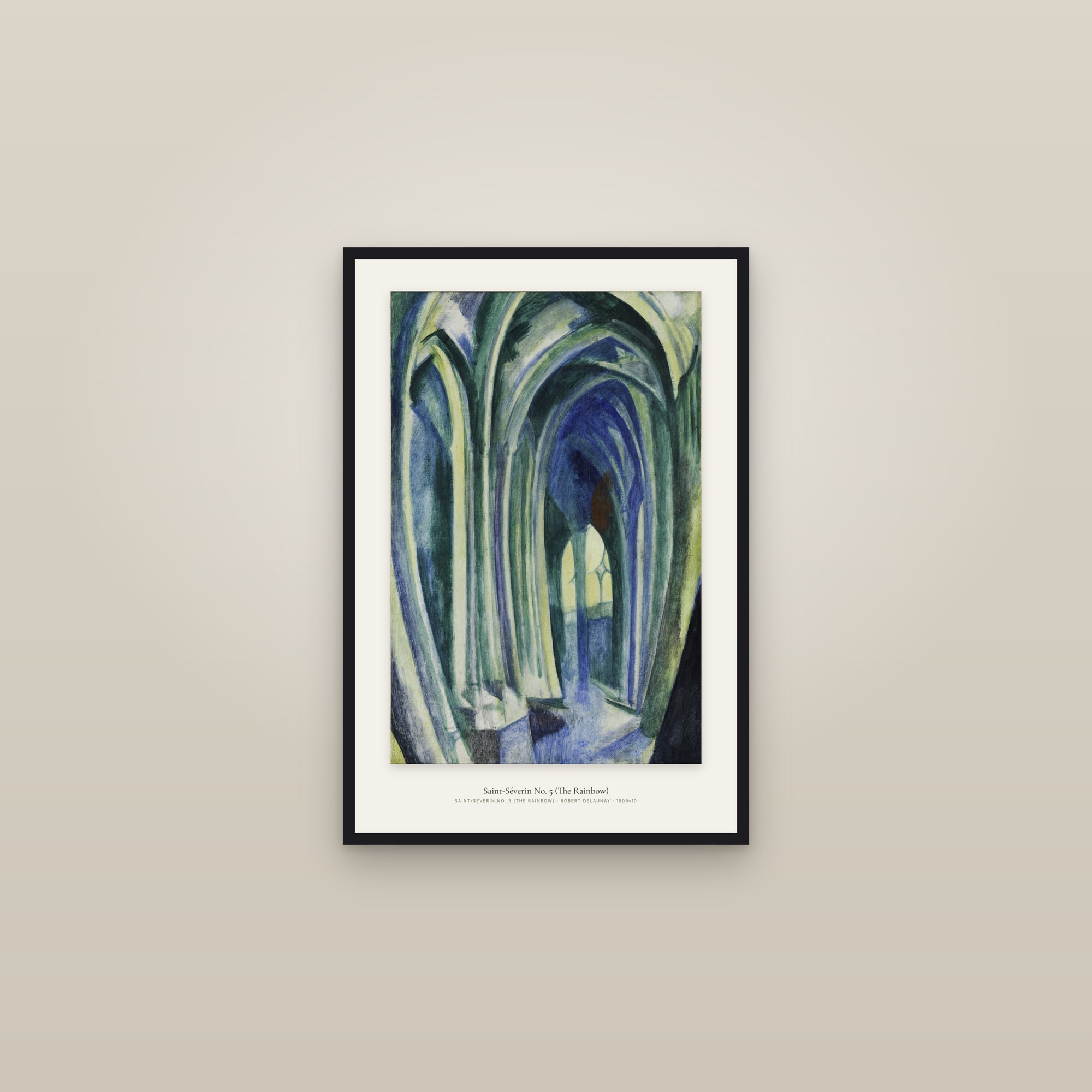Saint-Séverin No. 5 (The Rainbow) — framed in a gallery setting
