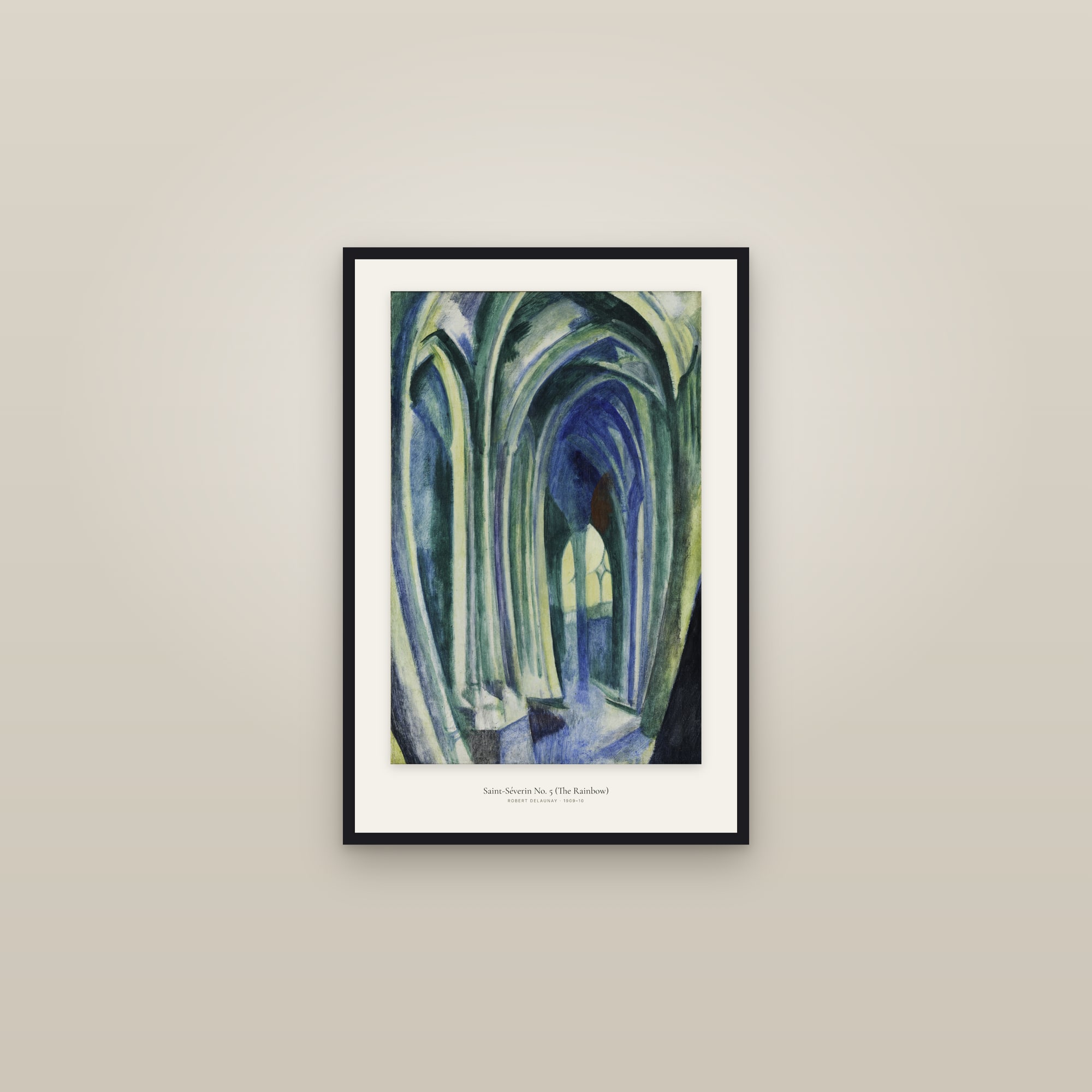 Saint-Séverin No. 5 (The Rainbow) — framed in a gallery setting