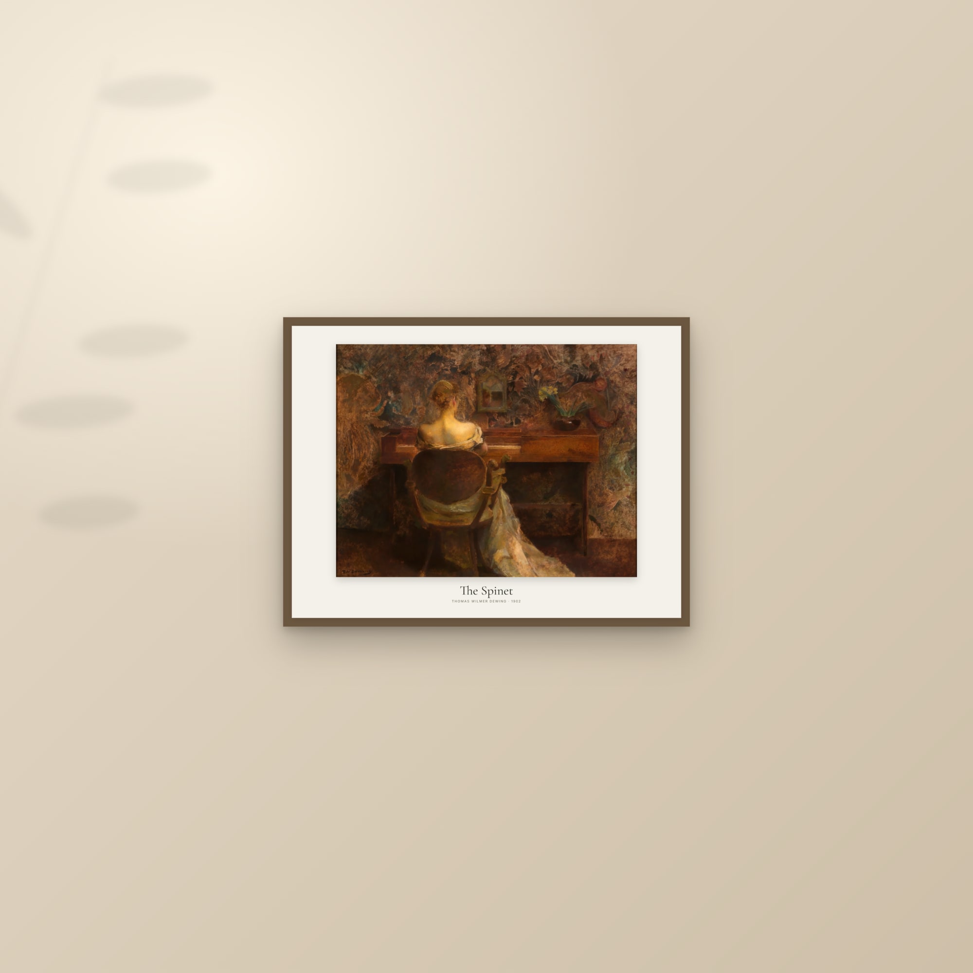 The Spinet — framed and styled on a sunlit wall