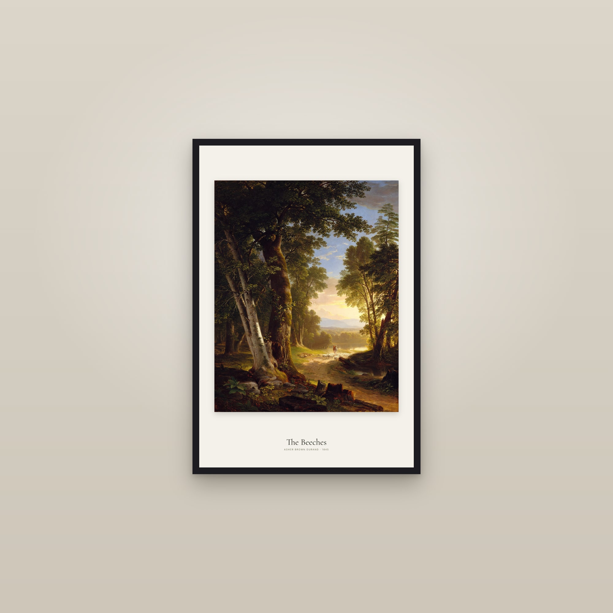 The Beeches — framed in a gallery setting