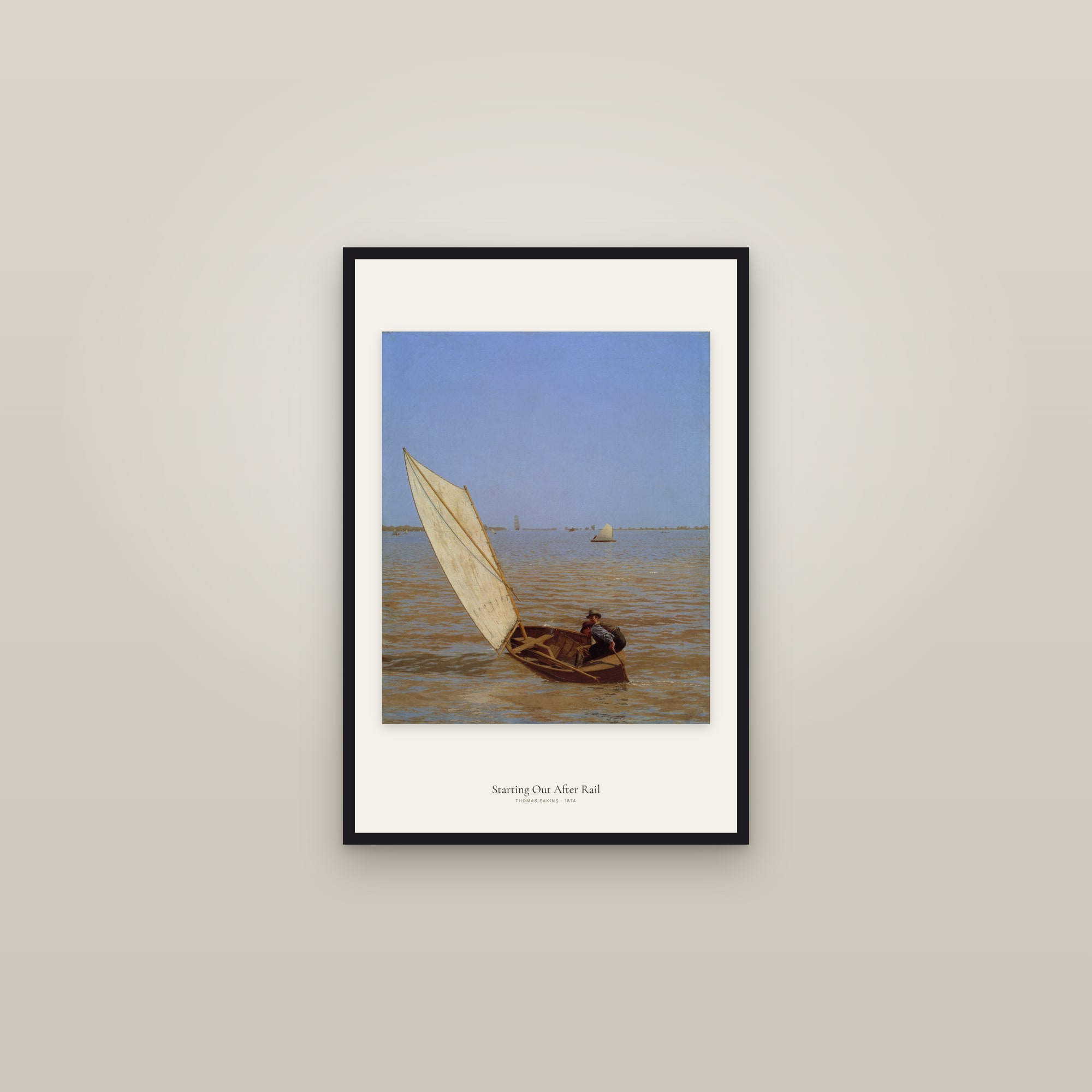 Starting Out After Rail — framed in a gallery setting