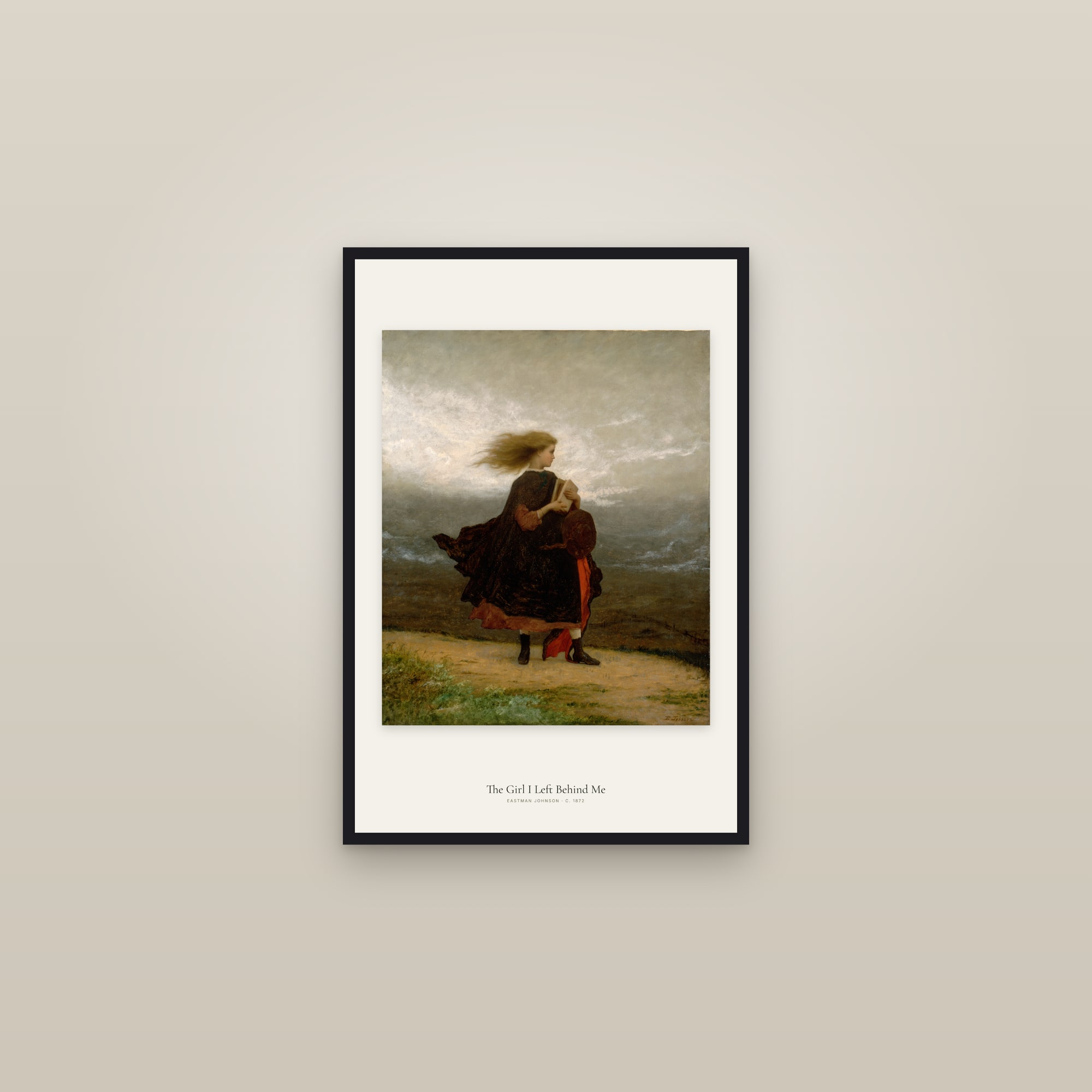 The Girl I Left Behind Me — framed in a gallery setting