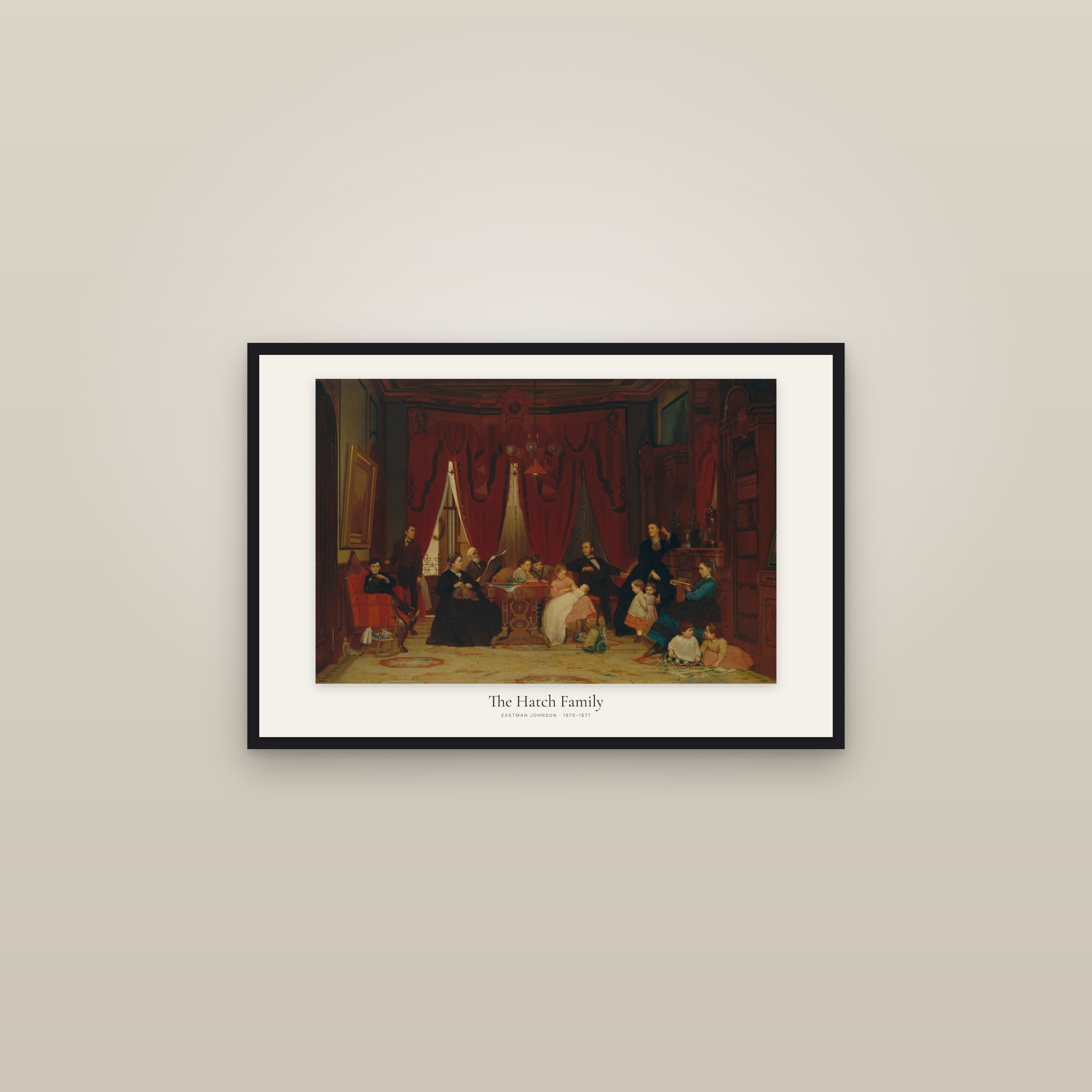 The Hatch Family — framed in a gallery setting